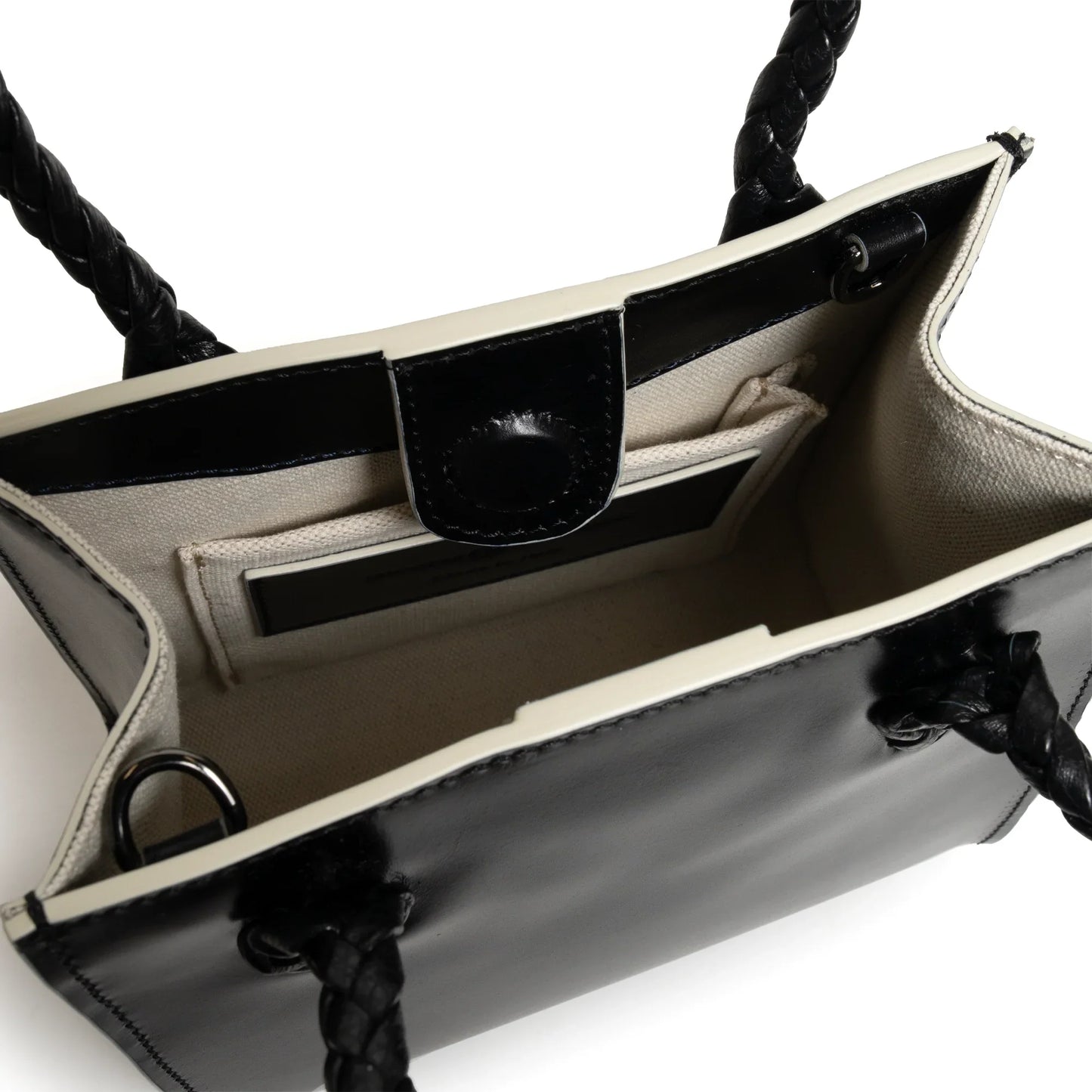 Twist Small Nappa Leather Tote in Black