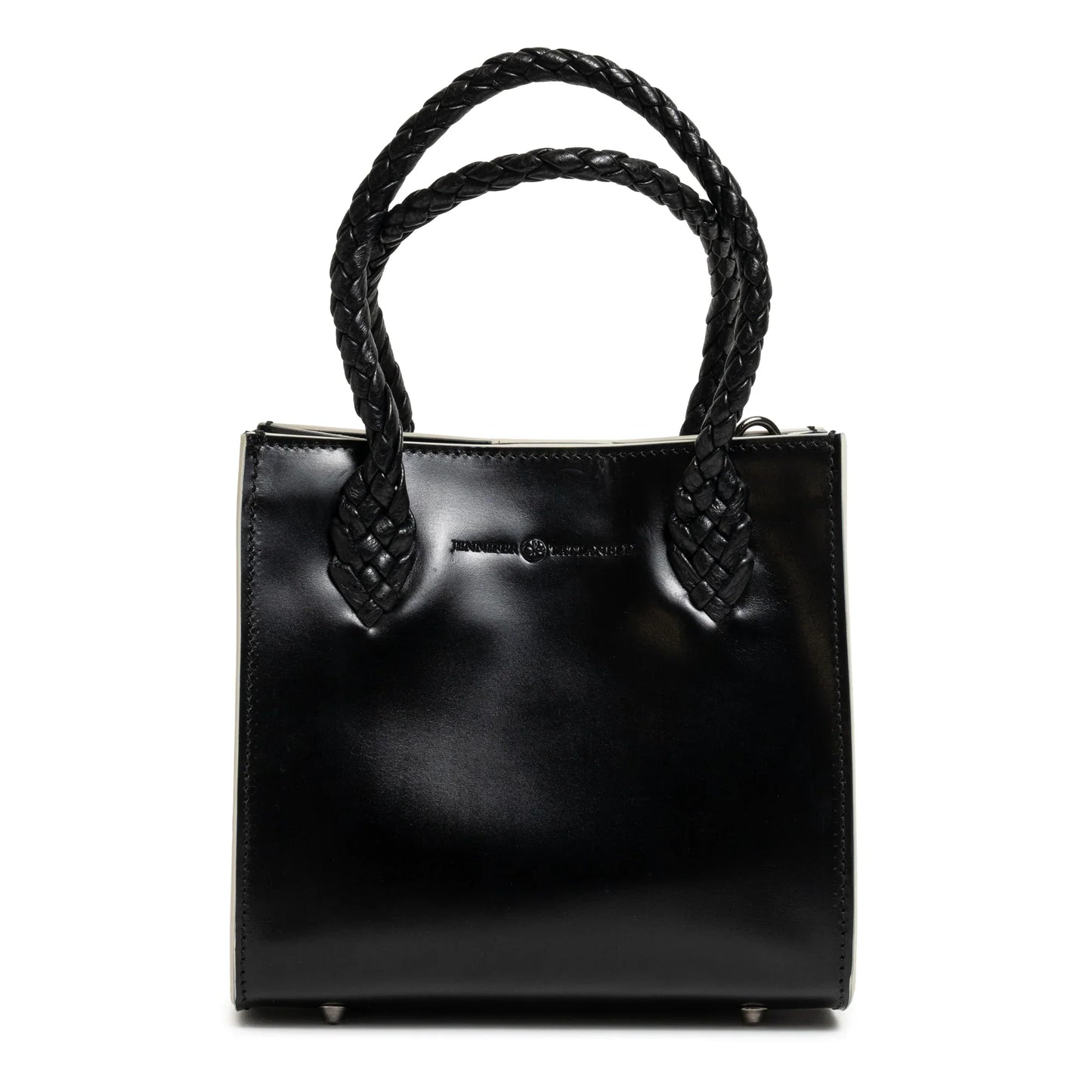 Twist Small Nappa Leather Tote in Black