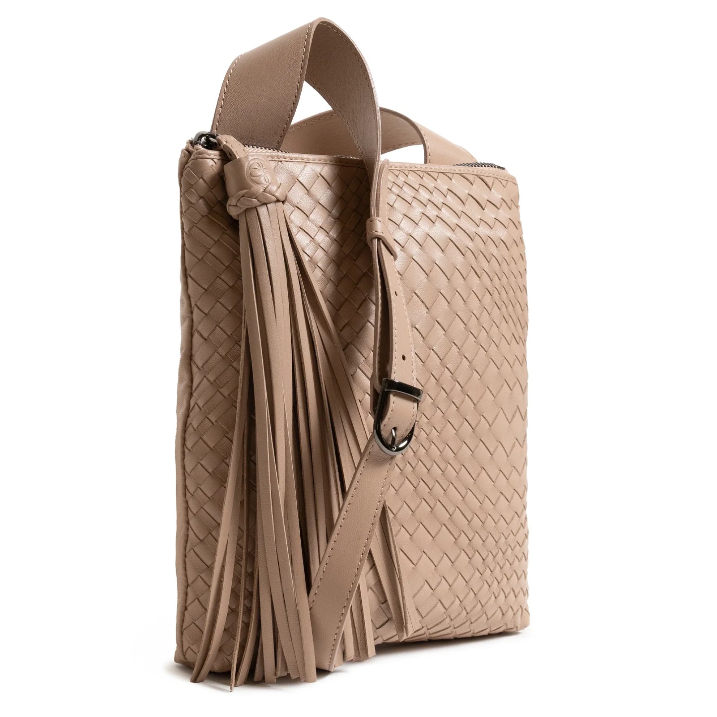 Kim Nappa Leather Crossbody Bag in Caffellatte
