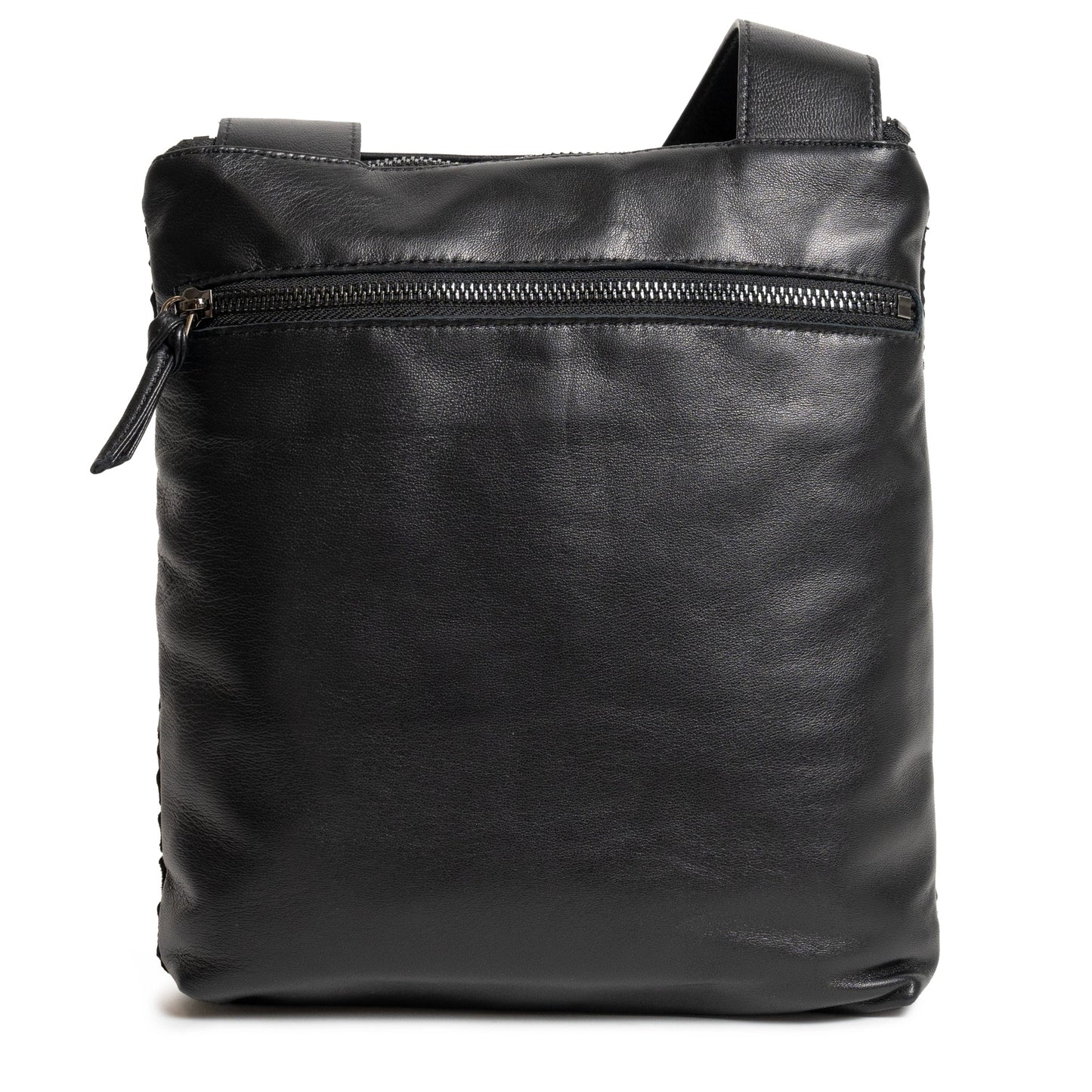 Kim Nappa and Suede Leather Crossbody Bag in Black