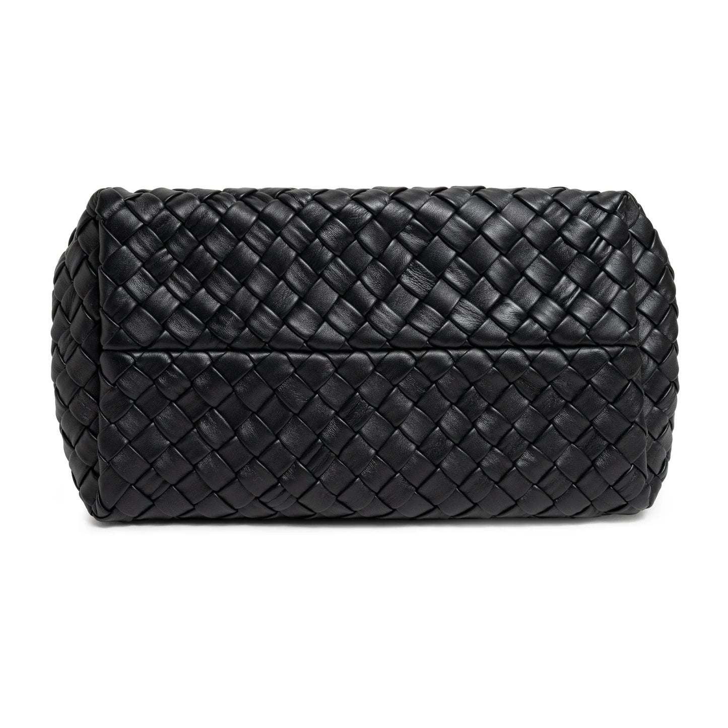 Women Intrecciato Top Handle Shopping Bag in Nappa Black