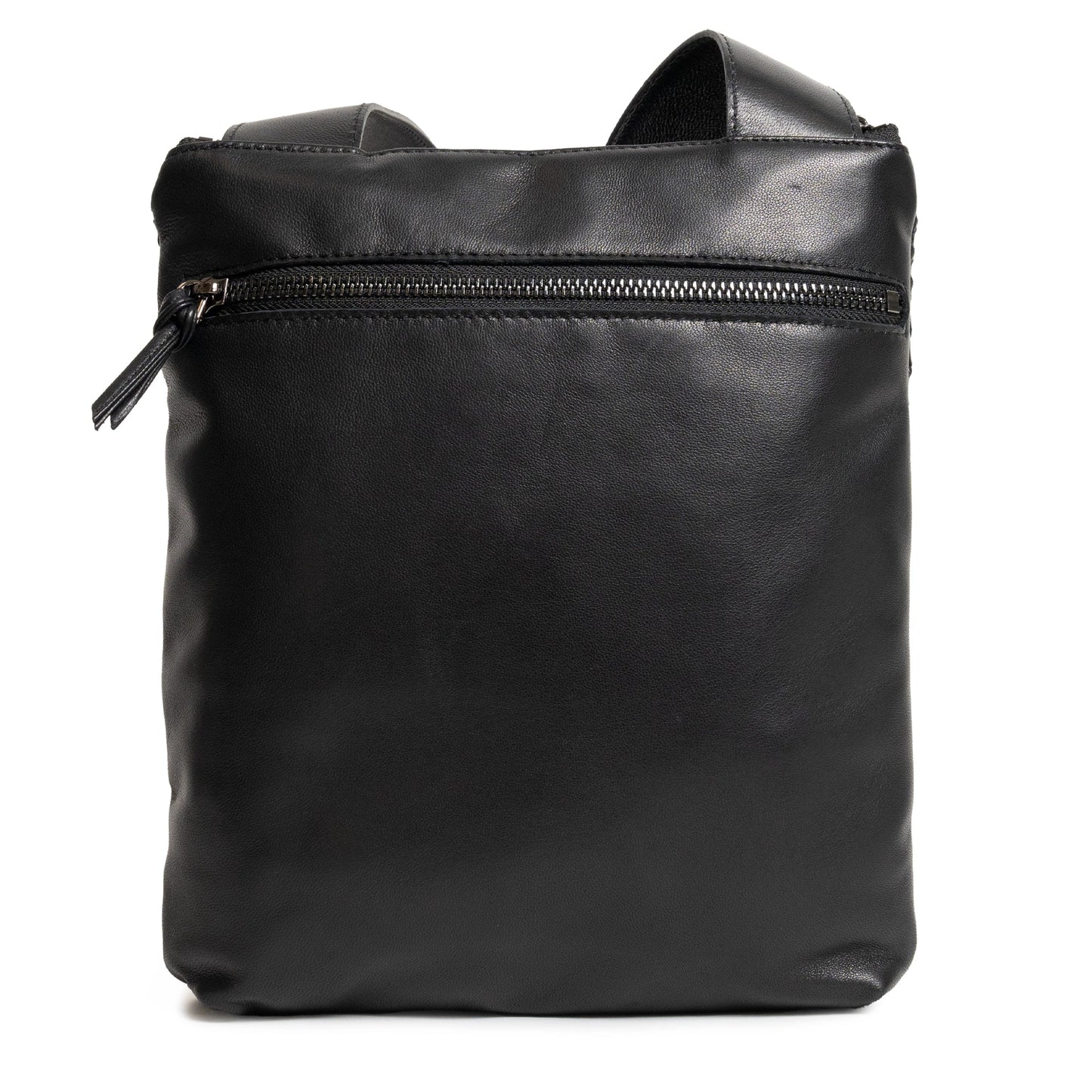 Kim Nappa and Patent Leather Crossbody Bag in Black