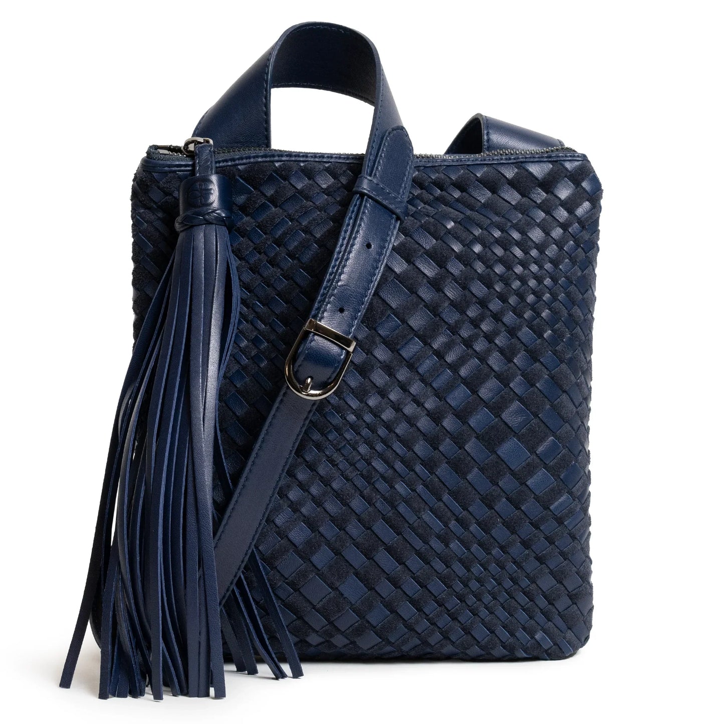 Kim Nappa and Suede Leather Crossbody Bag in Carta da Zucchero