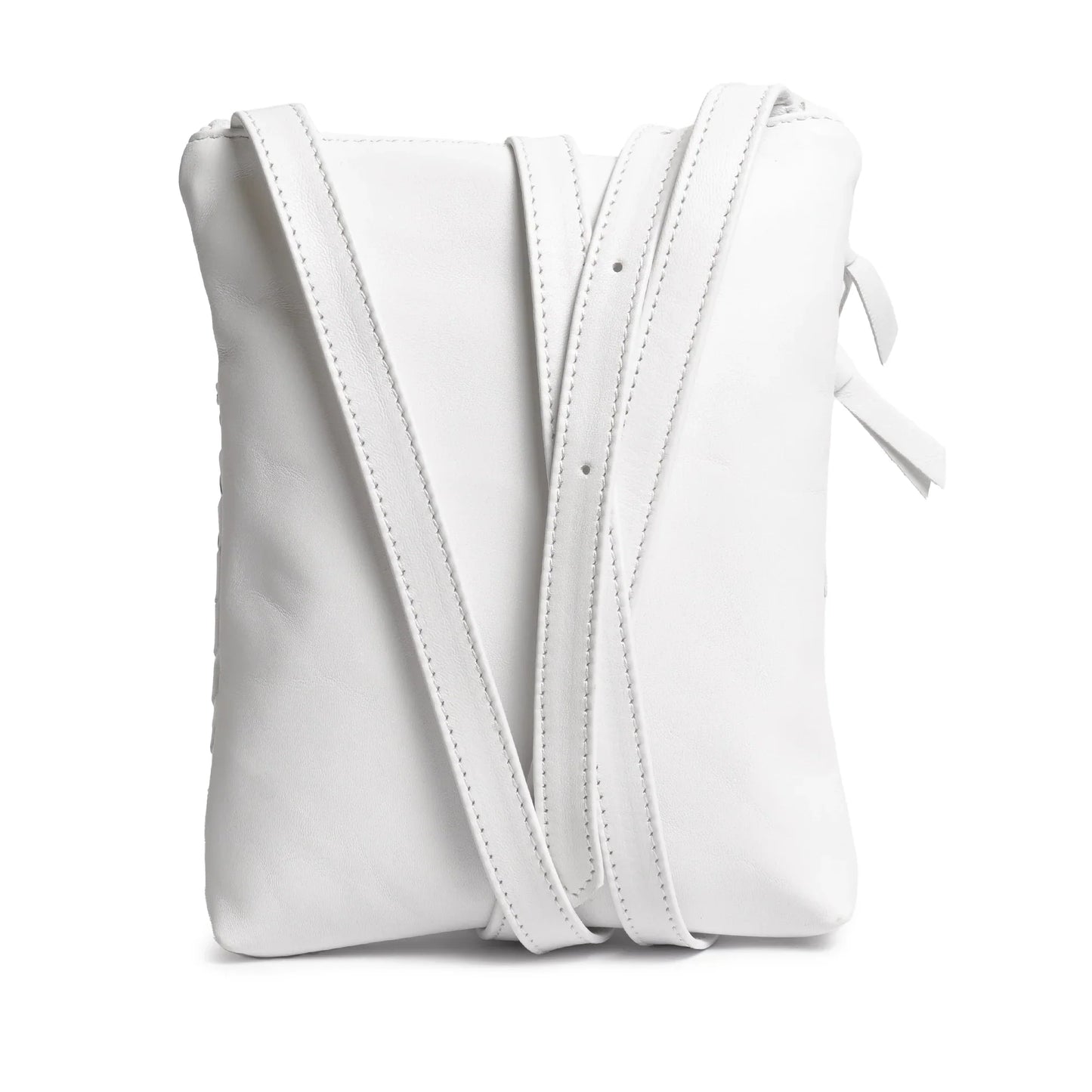 Women Intrecciato Soft Leather Messenger in White