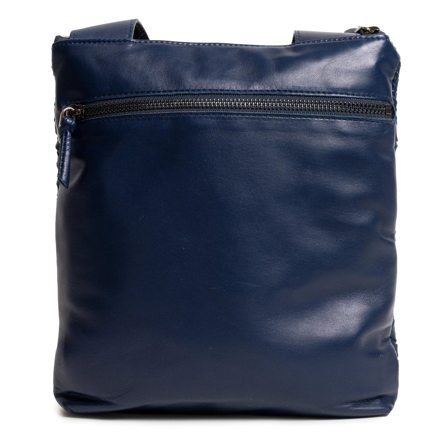 Kim Leather Crossbody Bag Intreccio Optical in Carta da Zucchero