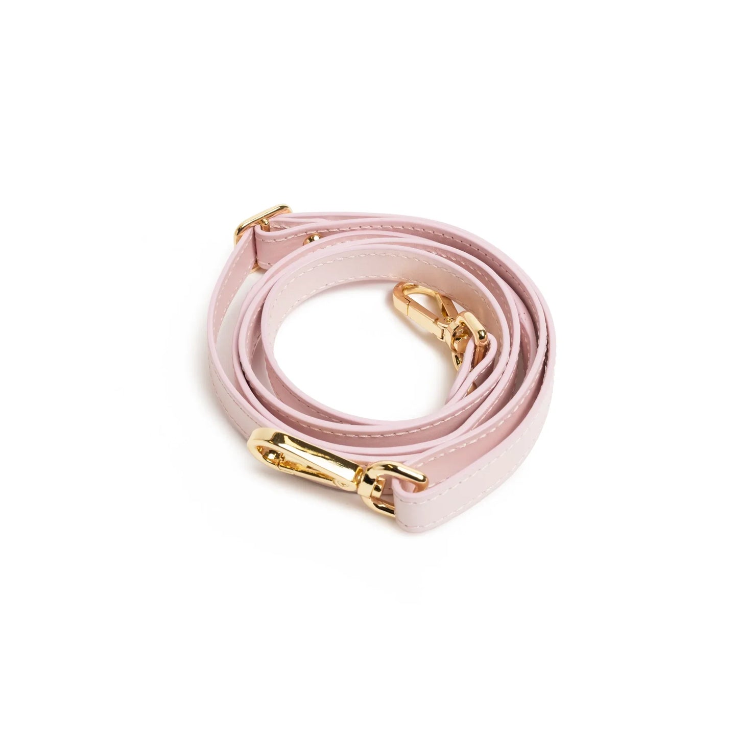 Stripes Canvas and Leather Mini Shopping Bag in Nappa Pink