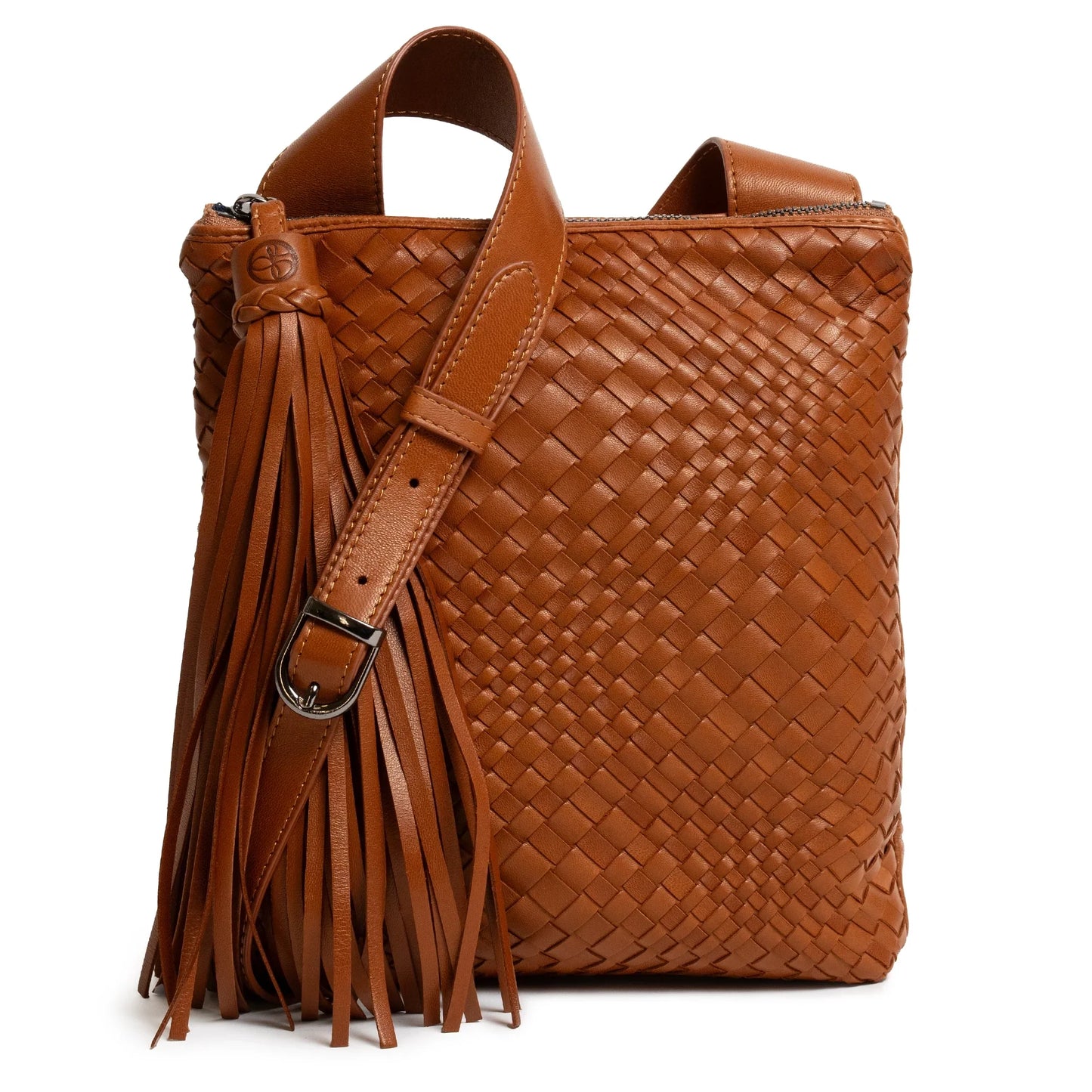 Kim Nappa Leather Crossbody Bag in Cuoio