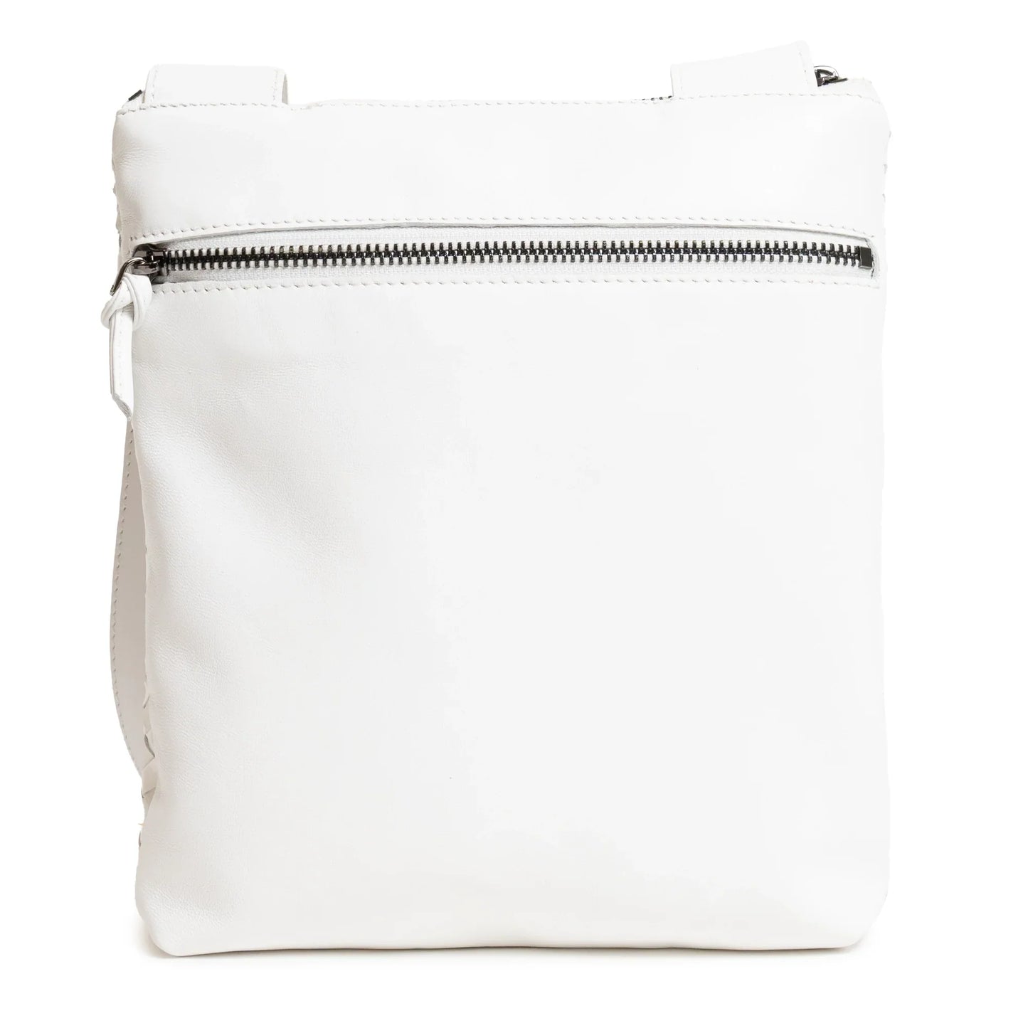 Kim Nappa and Patent Leather Crossbody Bag in White