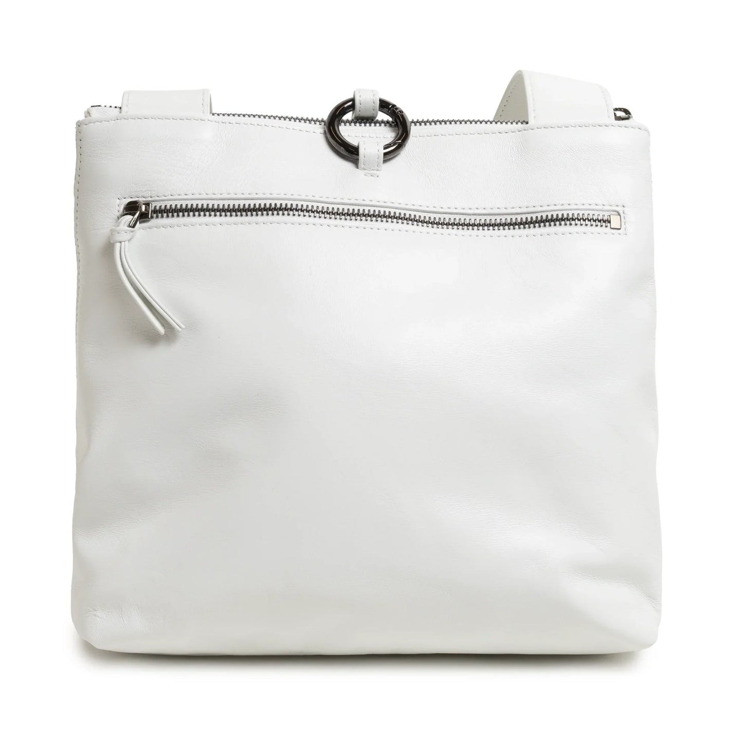 Women's Leather Crossbody Bag Intreccio Optical in White and Ivory