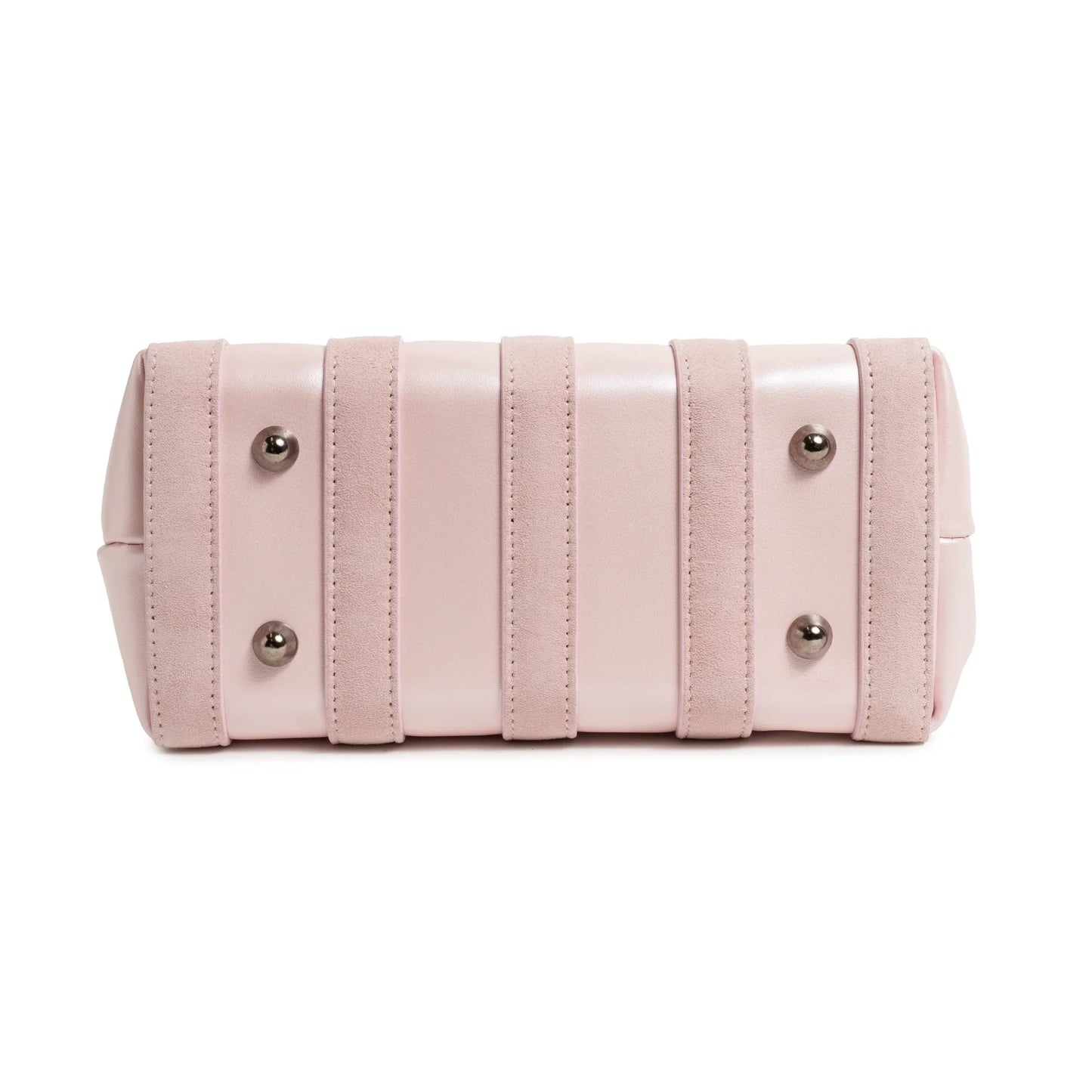 Stripes Medium Shopping Bag in Pink Nappa and Suede Leather
