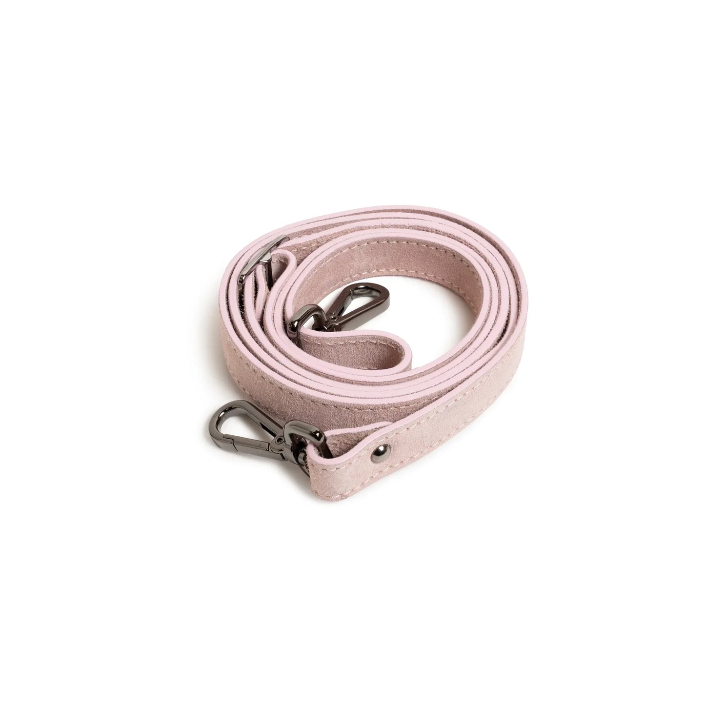 Stripes Large Shopping Bag in Pink Nappa and Suede Leather