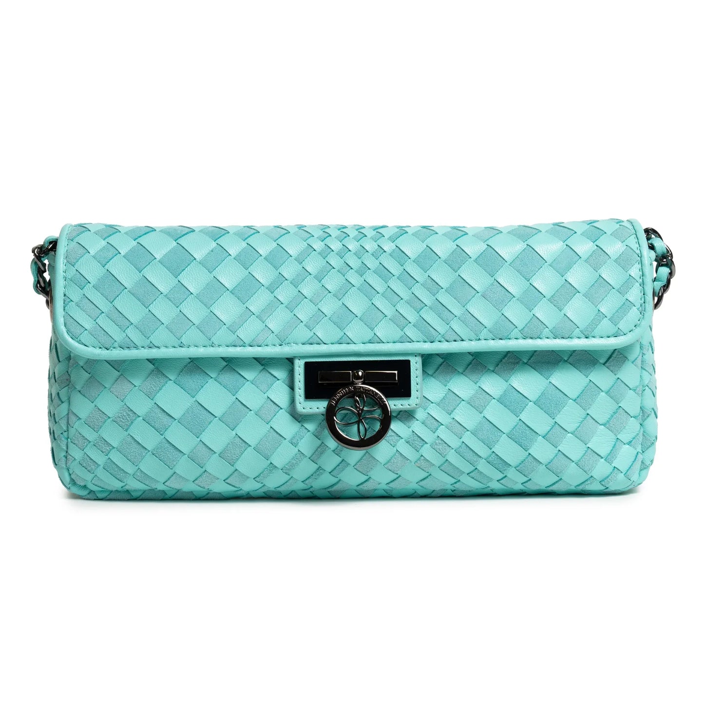 Long Chicca Women Intrecciato Leather Bag in Twinkletif Nappa and Suede