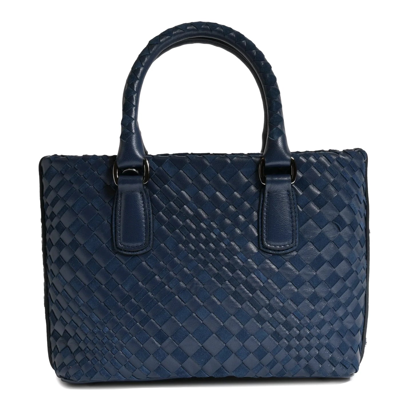 Women Mini Top Handle Madison Bag in Carta da Zucchero Nappa and Suede Leather