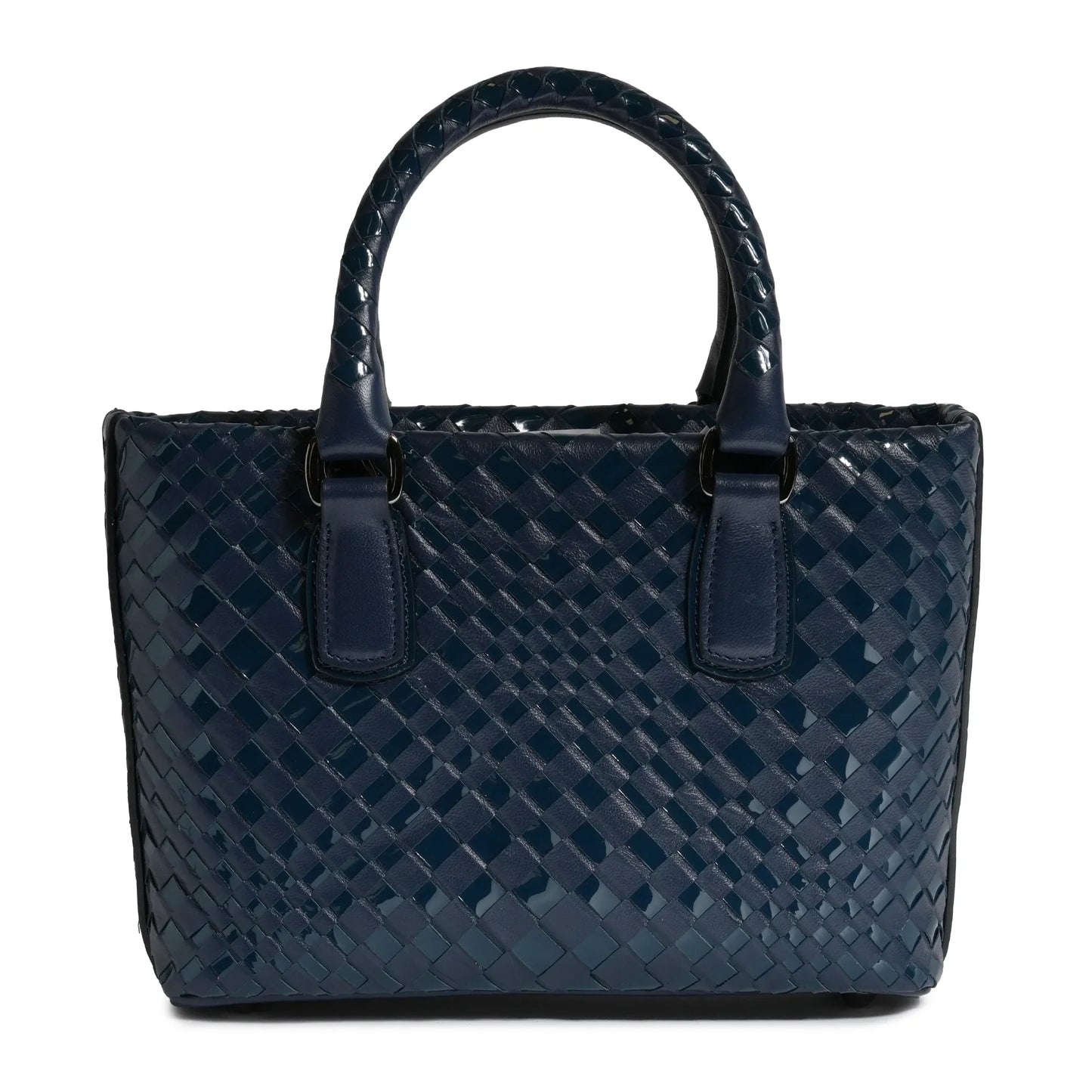 Women Mini Top Handle Madison Bag in Carta da Zucchero Nappa and Patent Leather
