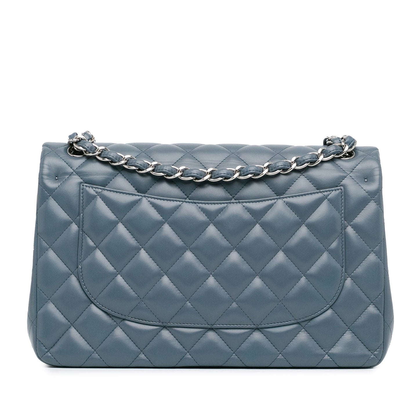 Chanel Jumbo Classic Lambskin Double Flap Blue