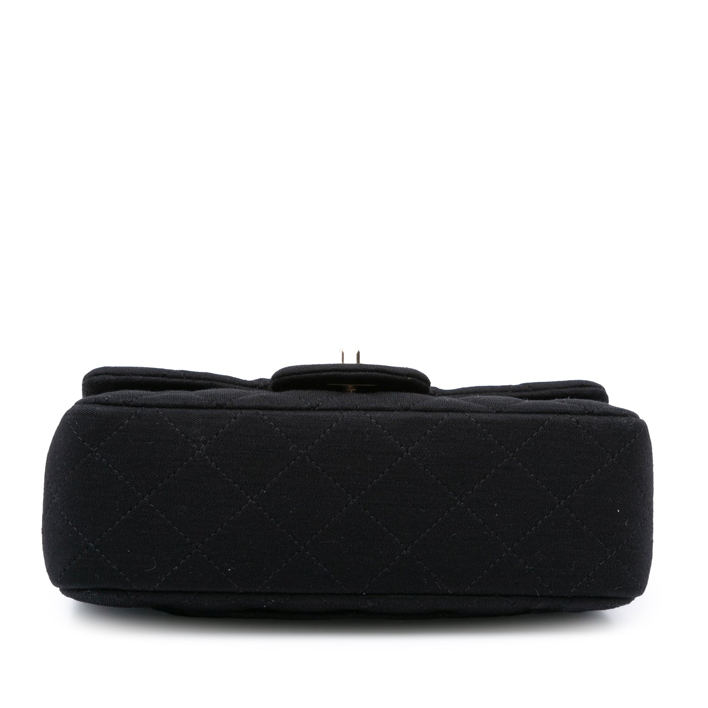 Chanel Mini Rectangular Classic Jersey Single Flap Black