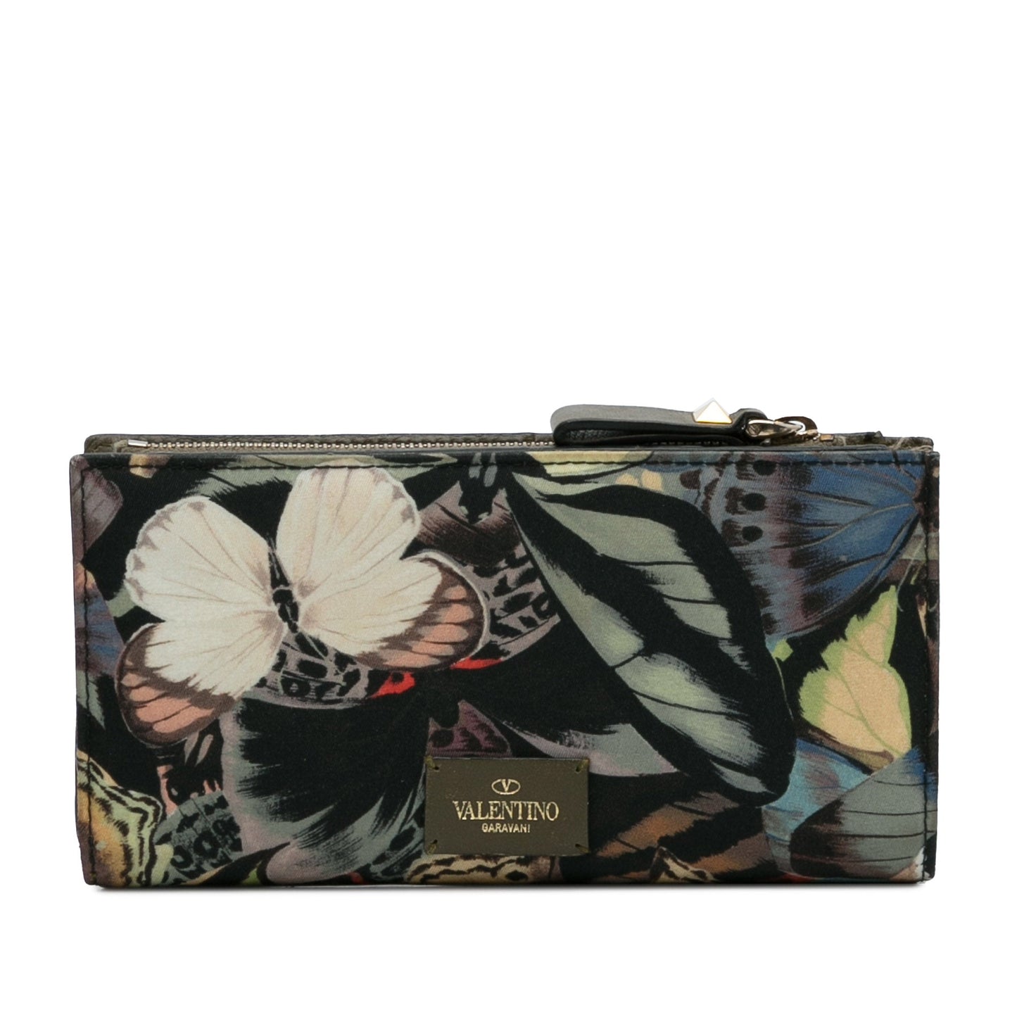 Valentino Printed Canvas Wallet Black