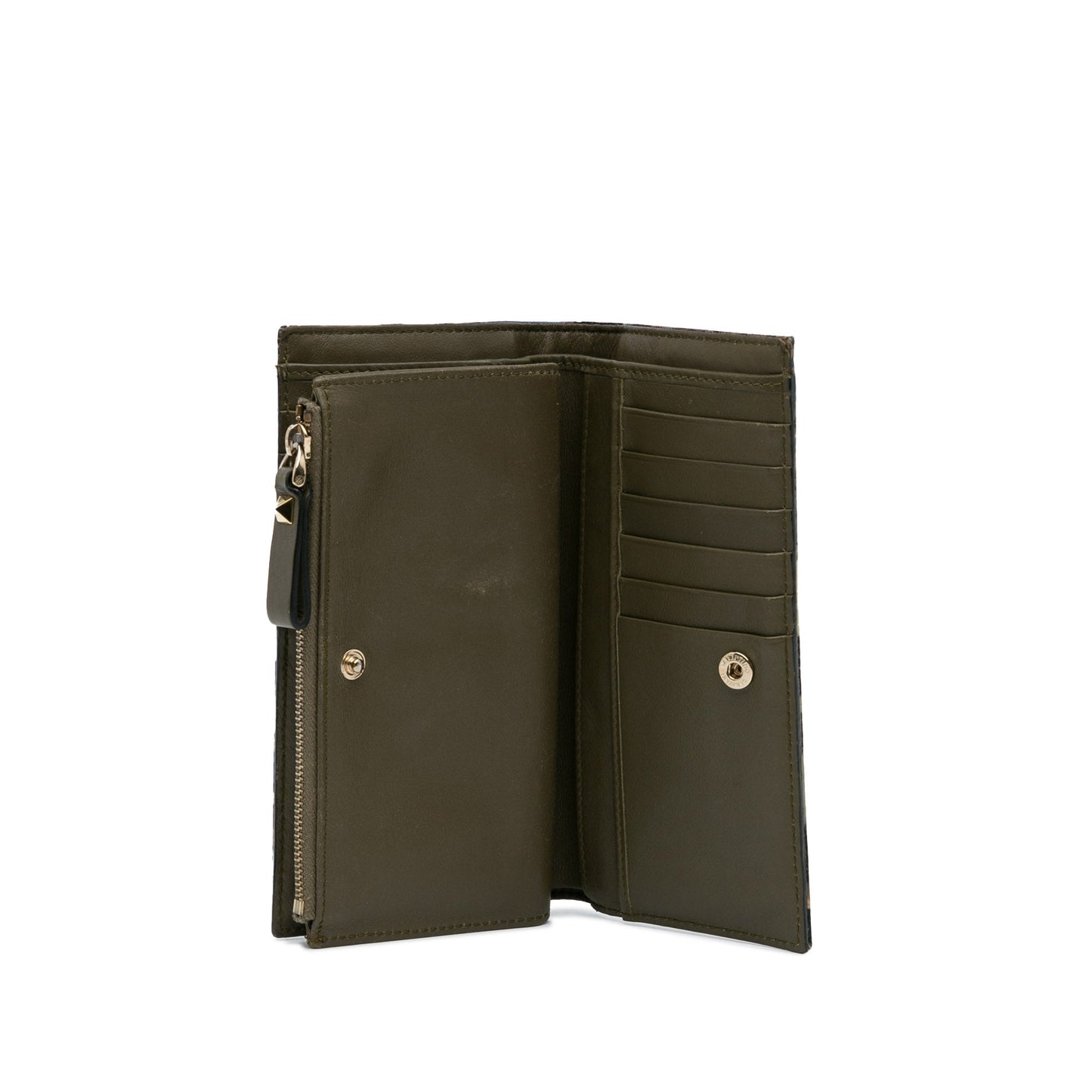 Valentino Printed Canvas Wallet Black