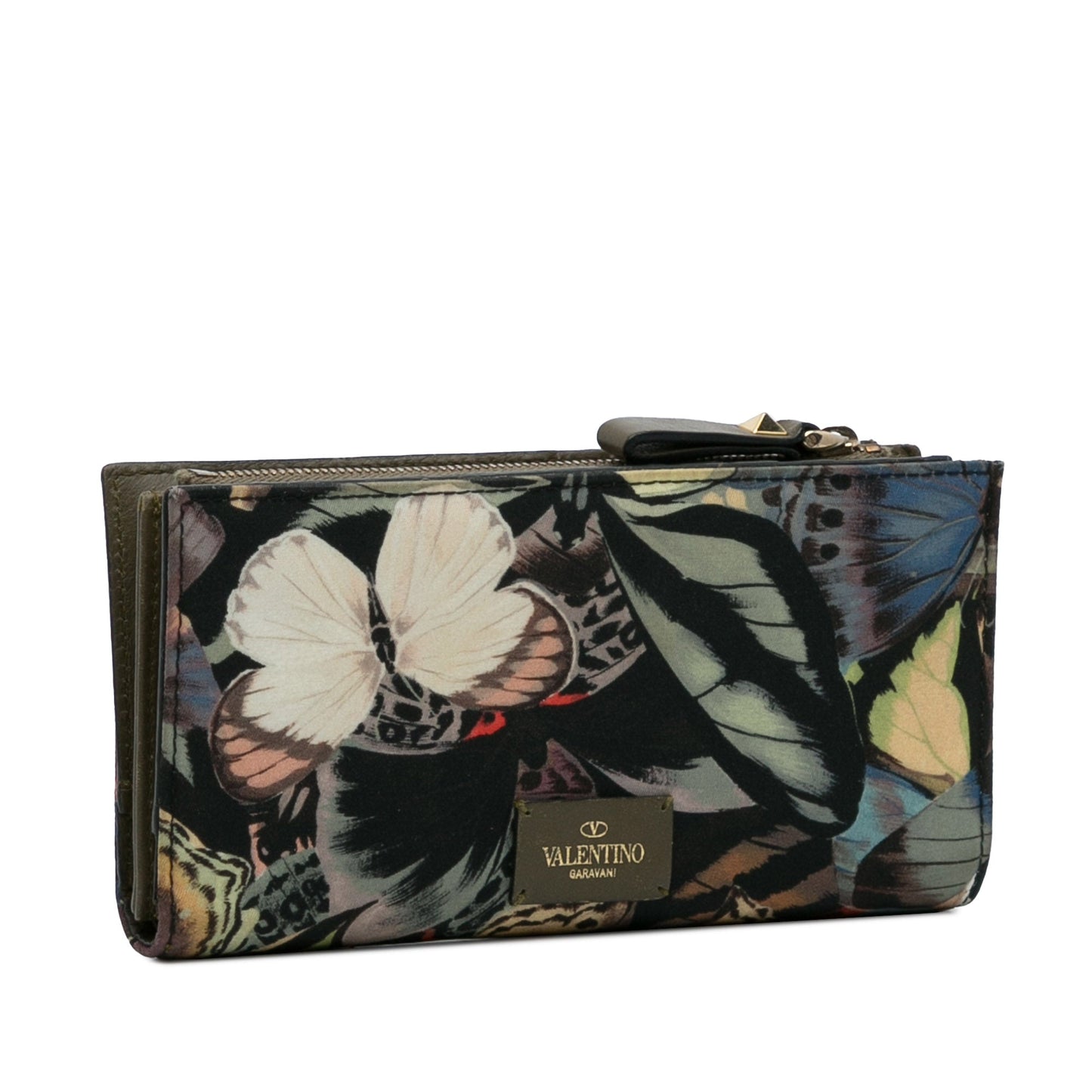 Valentino Printed Canvas Wallet Black