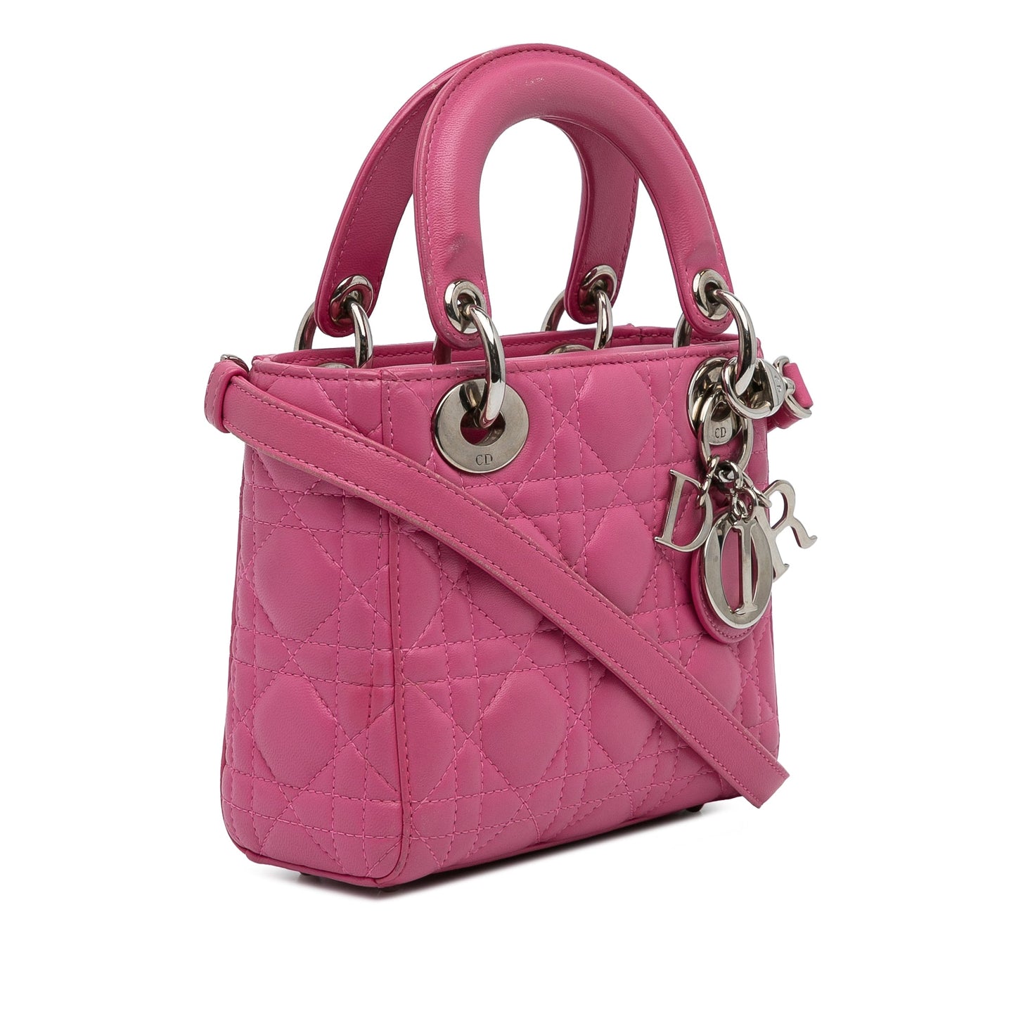 Dior Mini Lambskin Cannage Lady Dior Pink