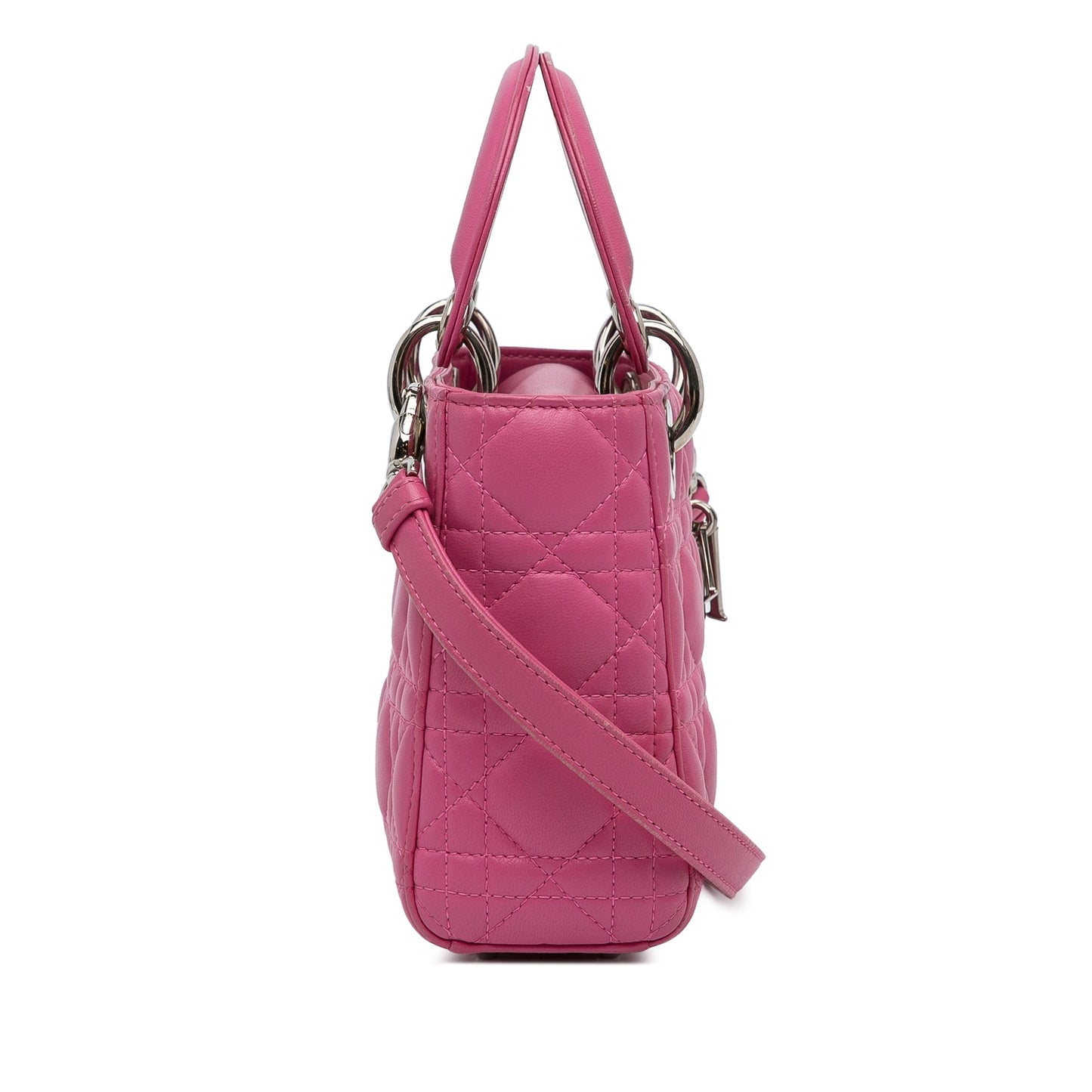 Dior Mini Lambskin Cannage Lady Dior Pink