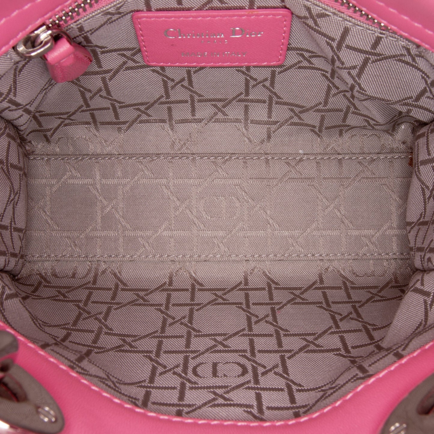 Dior Mini Lambskin Cannage Lady Dior Pink