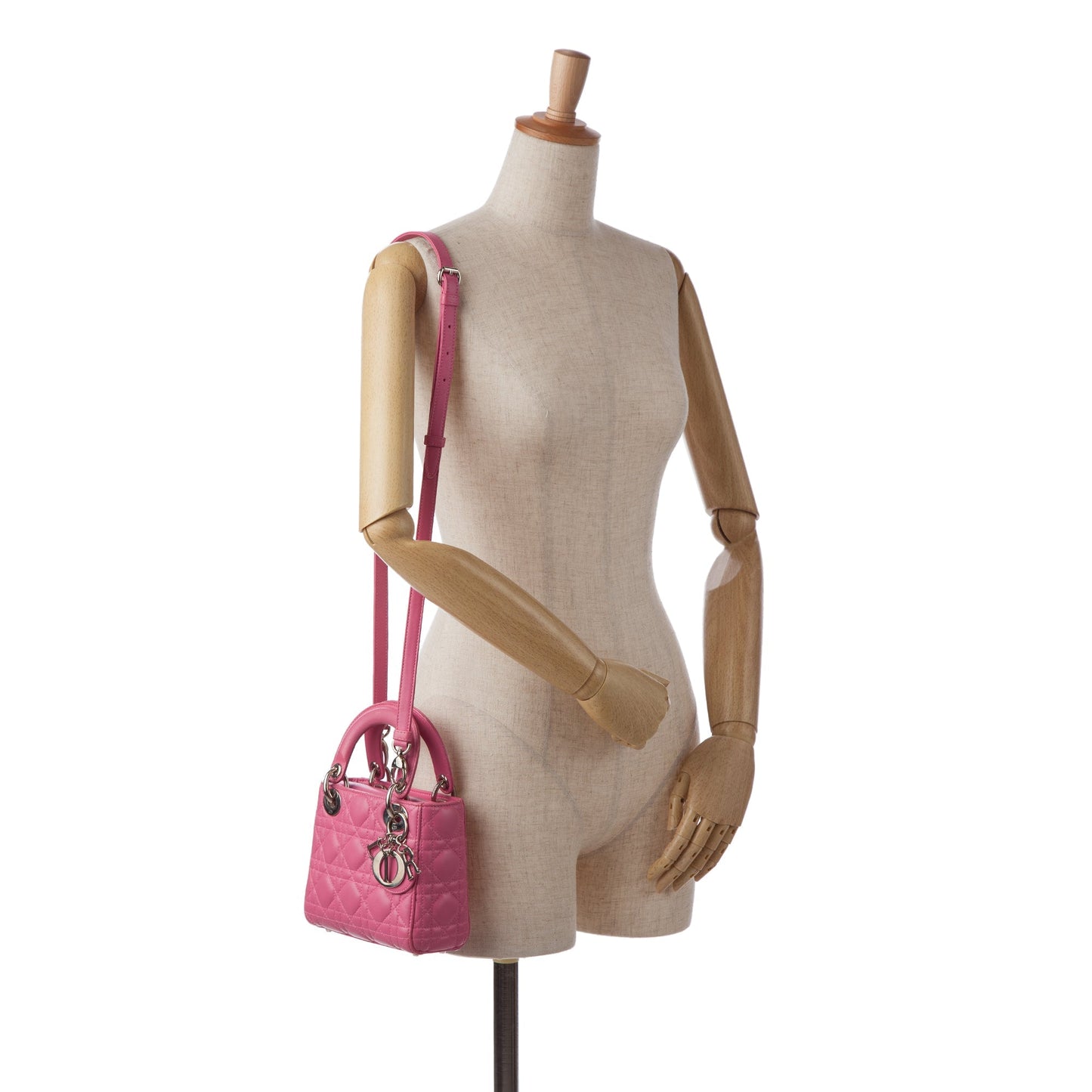 Dior Mini Lambskin Cannage Lady Dior Pink