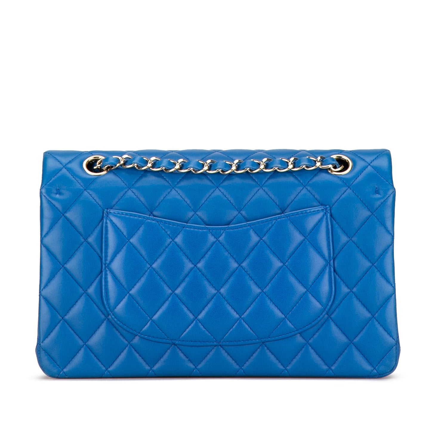Chanel Medium Classic Lambskin Double Flap Blue