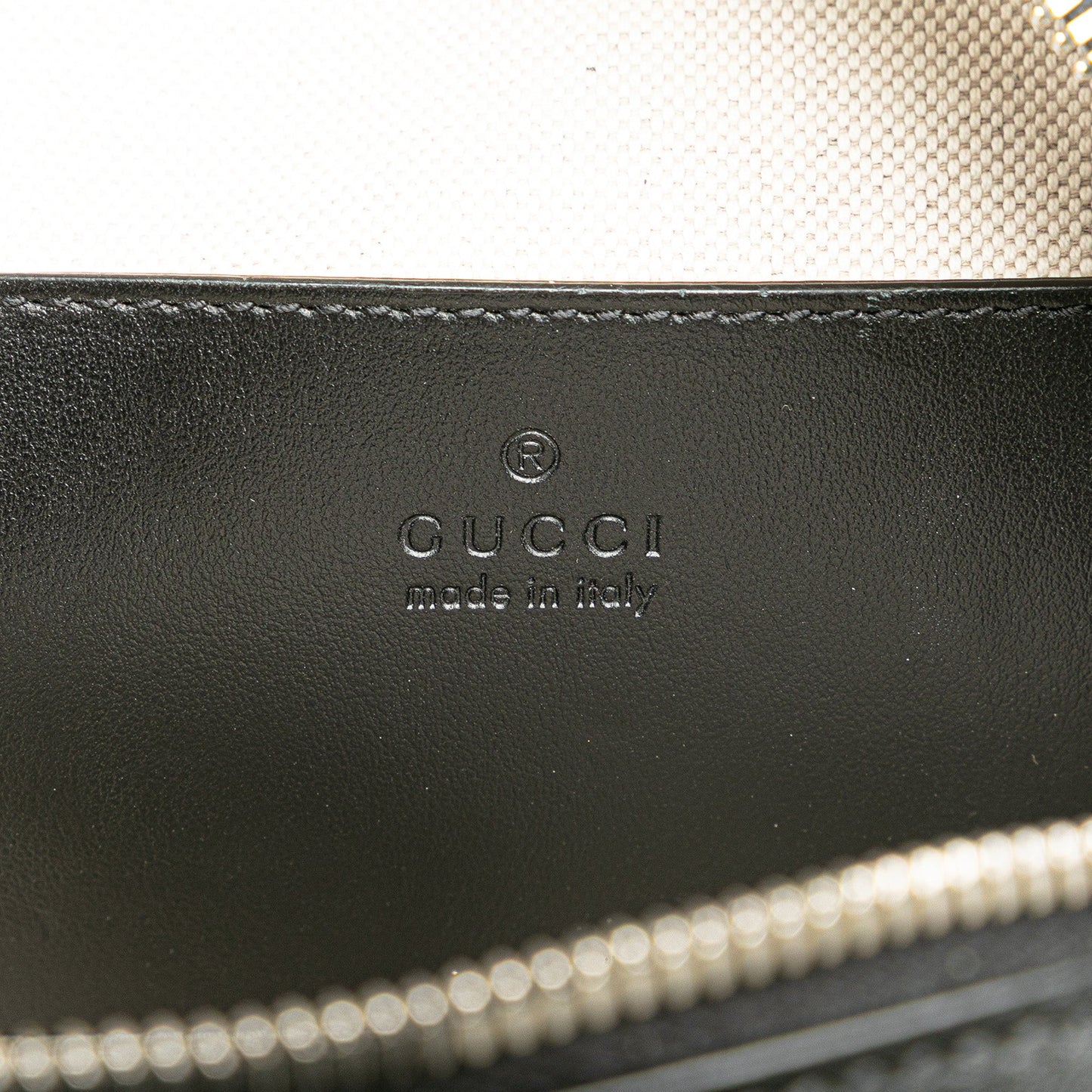 Gucci Jumbo GG Embossed Leather Sling Bag Black