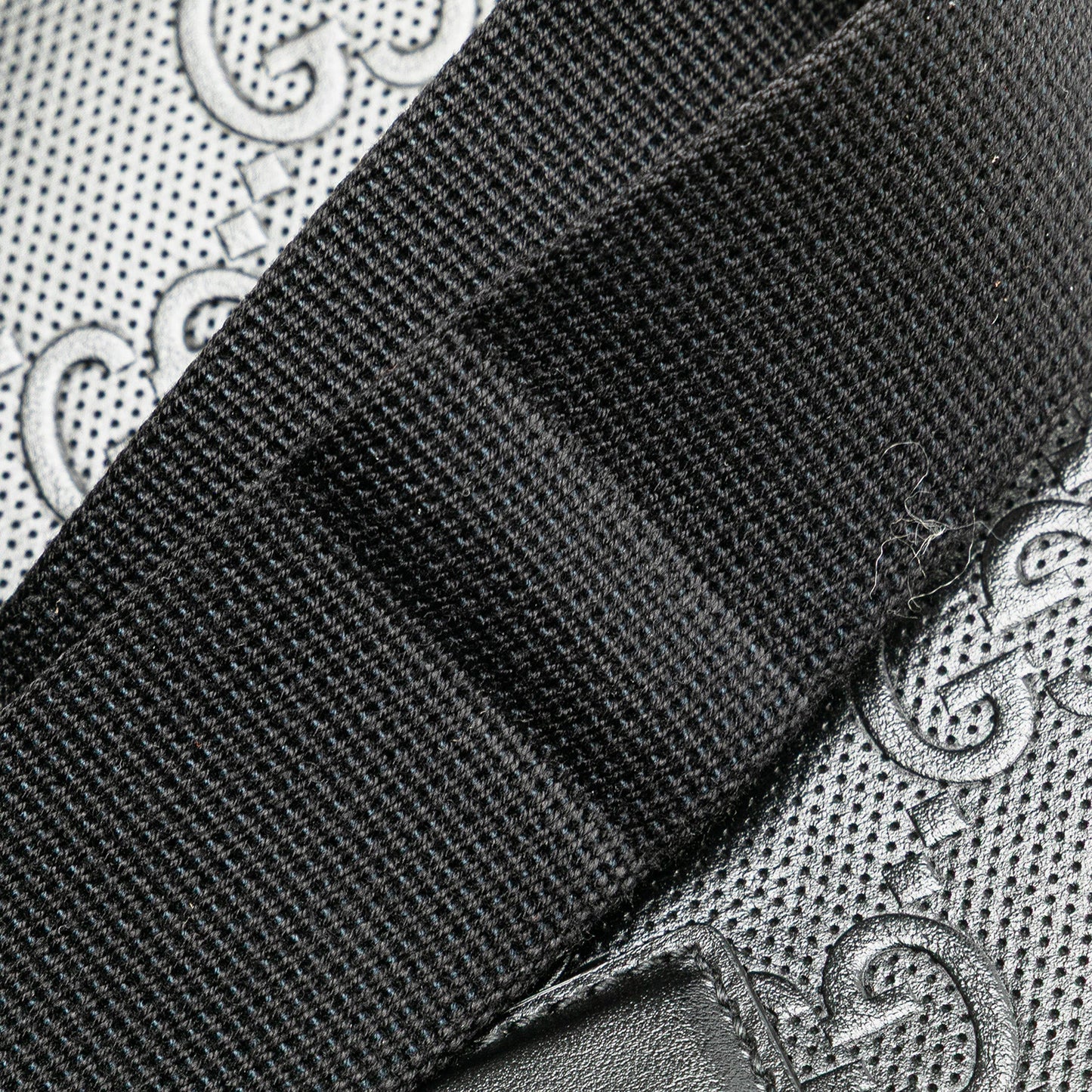 Gucci Jumbo GG Embossed Leather Sling Bag Black