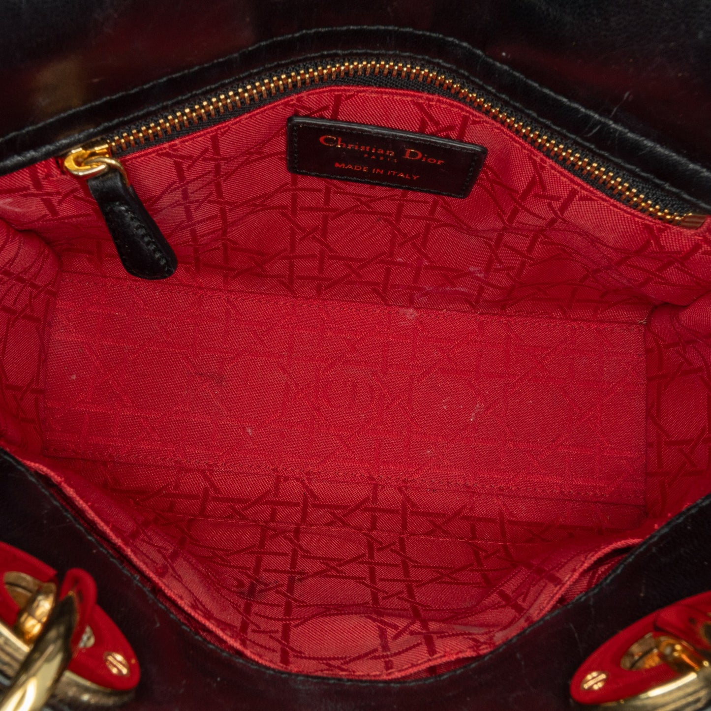 Dior Small Lambskin Cannage Lady Dior Black