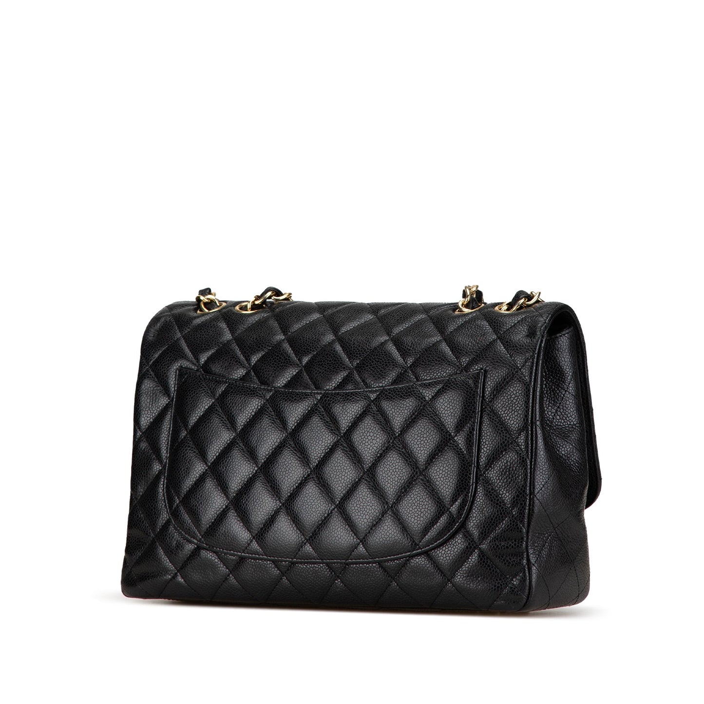 Chanel Jumbo Classic Caviar Single Flap Black