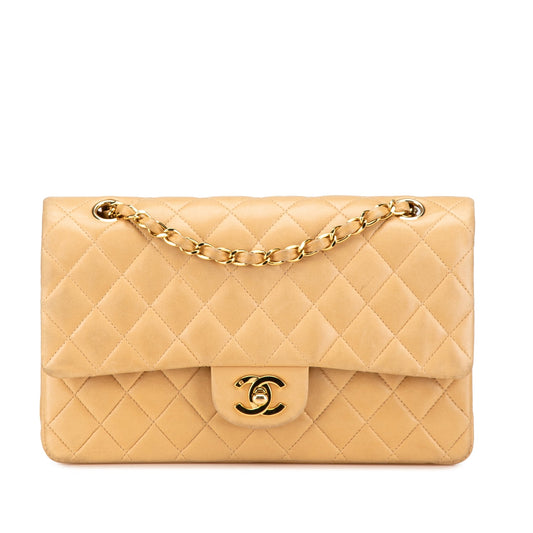 Chanel Medium Classic Lambskin Double Flap Brown