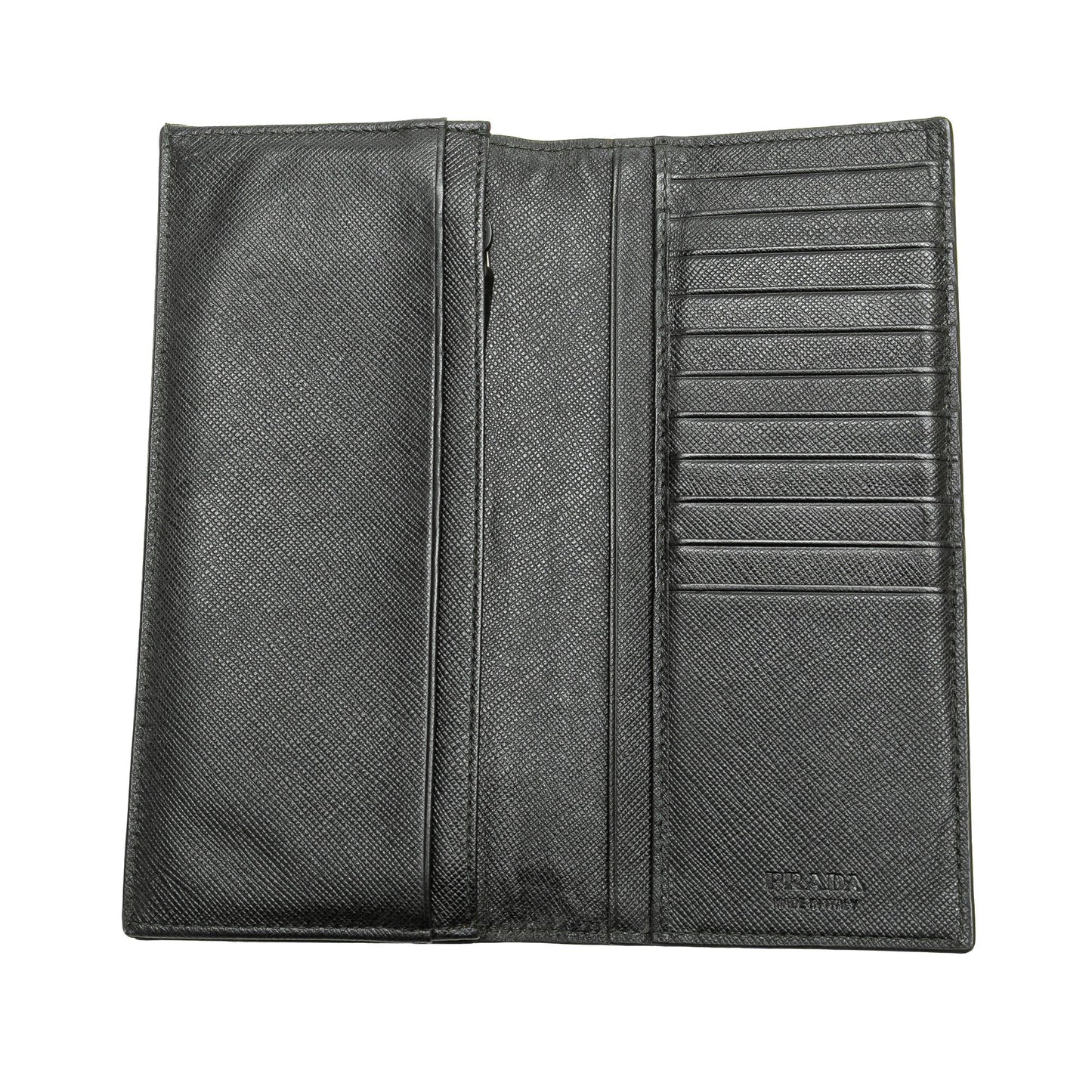 Prada Saffiano Bifold Long Wallet Black