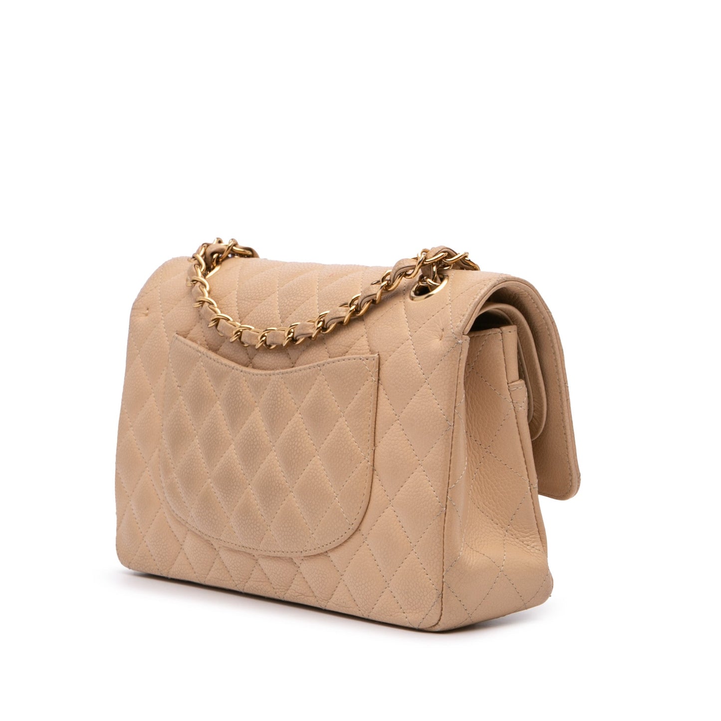 Chanel Medium Classic Caviar Double Flap Brown