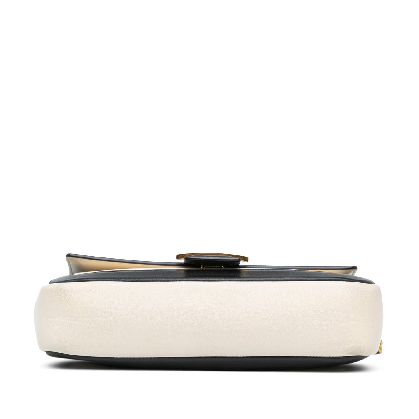 Fendi Bicolor Leather Chain Baguette White