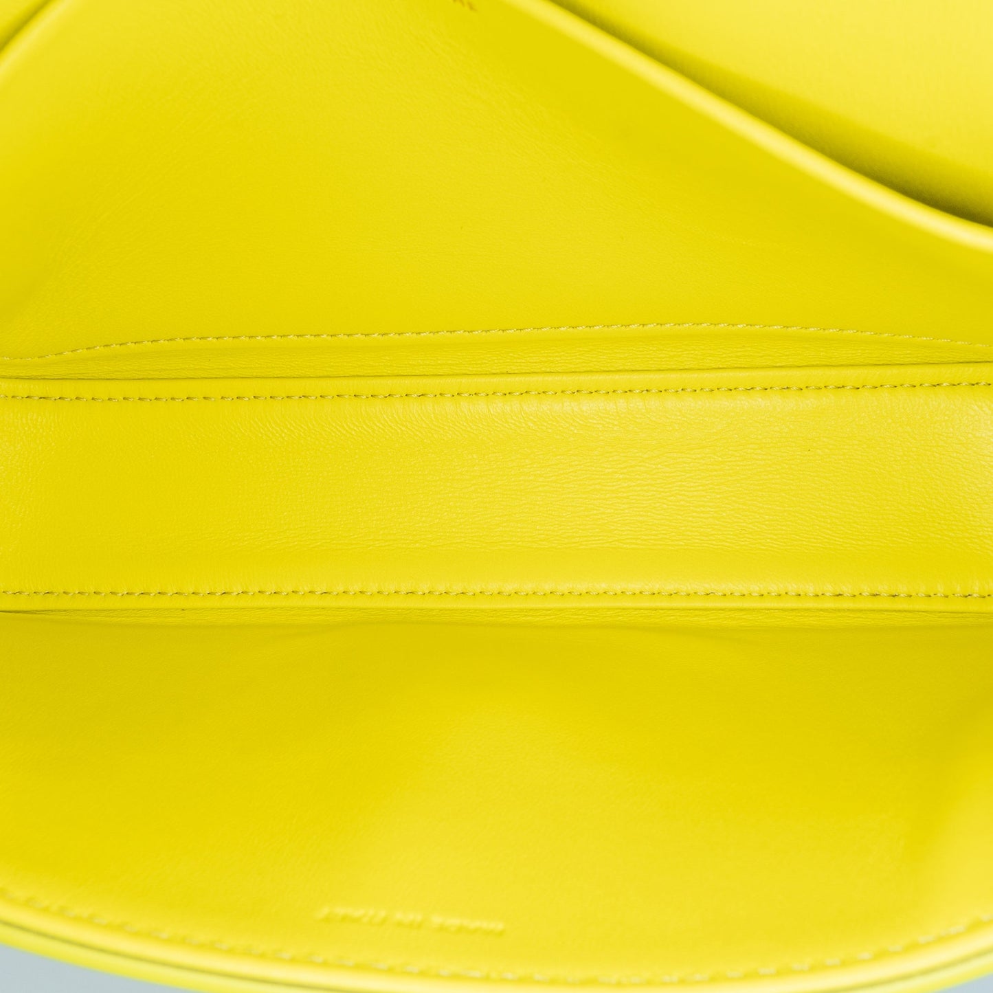 Celine Triomphe Calfskin Cuir Chain Shoulder Bag Yellow