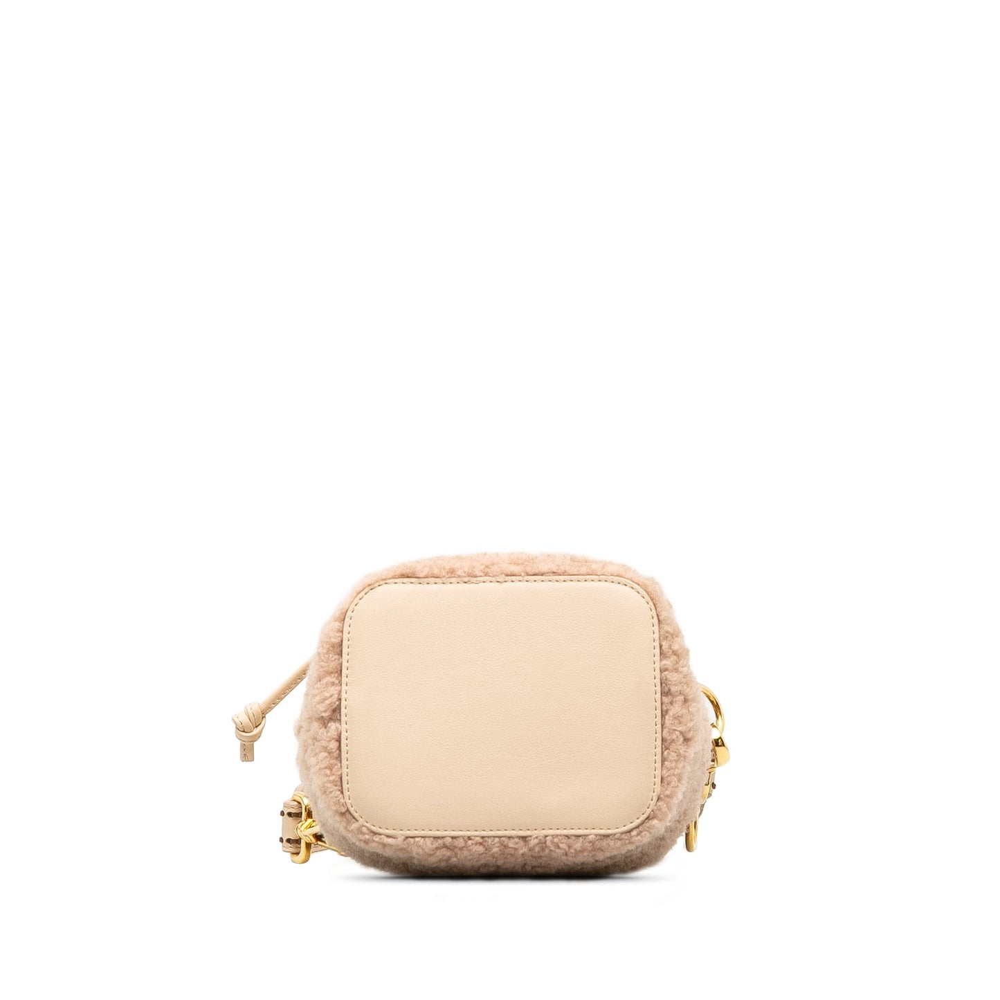 Fendi Shearling Mini Mon Tresor Bucket Bag Pink