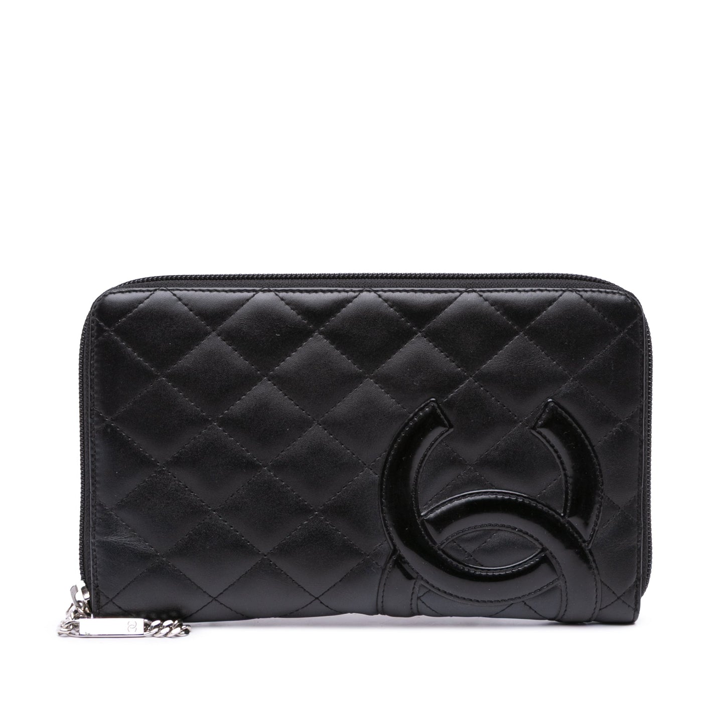 Chanel Lambskin Cambon Ligne Zippy Organizer Wallet Black