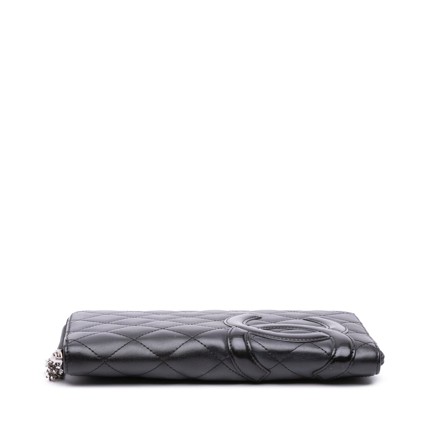 Chanel Lambskin Cambon Ligne Zippy Organizer Wallet Black
