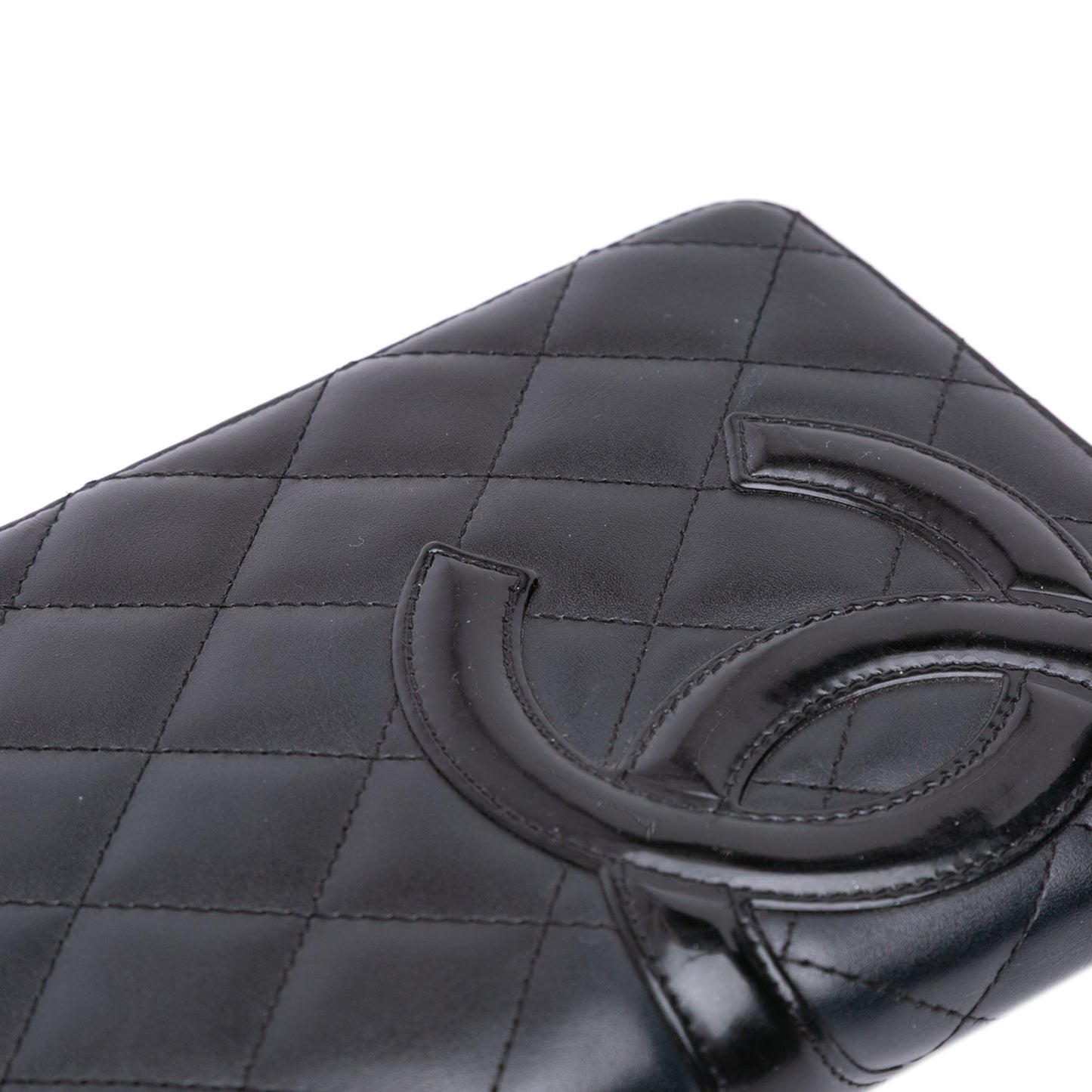 Chanel Lambskin Cambon Ligne Zippy Organizer Wallet Black