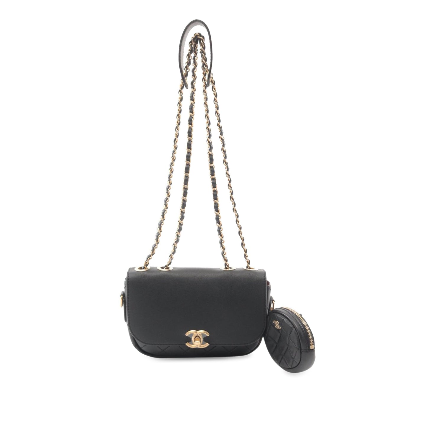 Chanel Quilted Calfskin Multi Pouching Flap Black