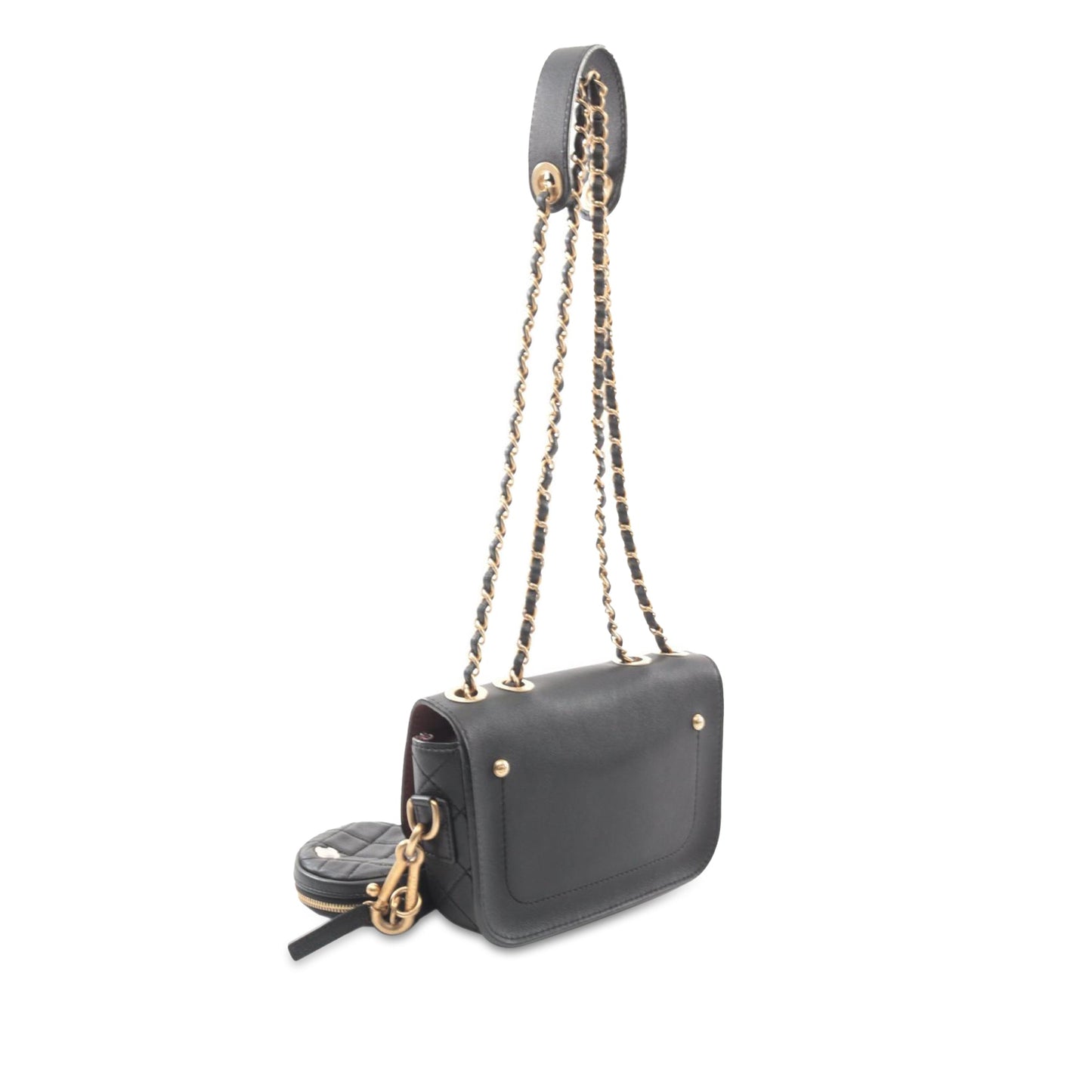Chanel Quilted Calfskin Multi Pouching Flap Black