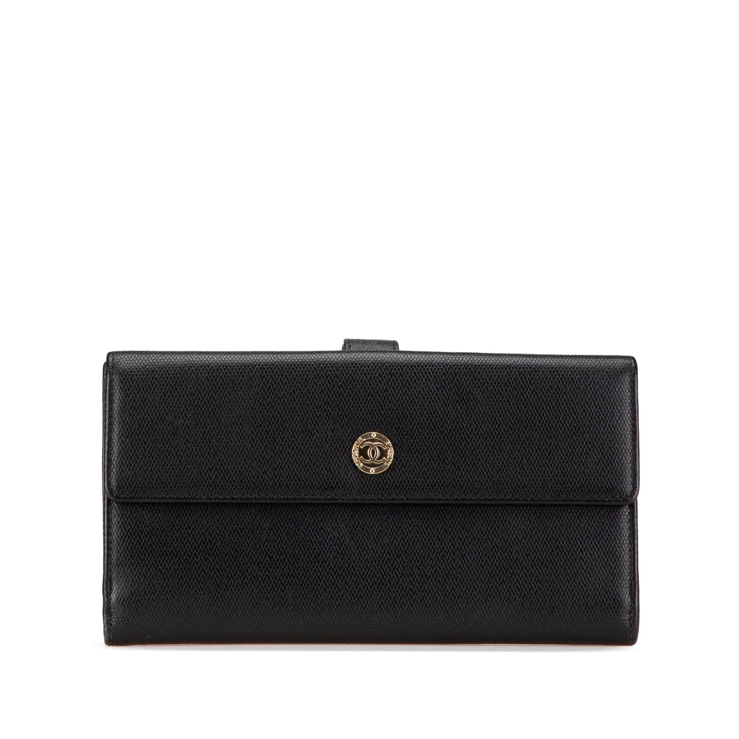 Chanel Calfskin CC Long Wallet Black