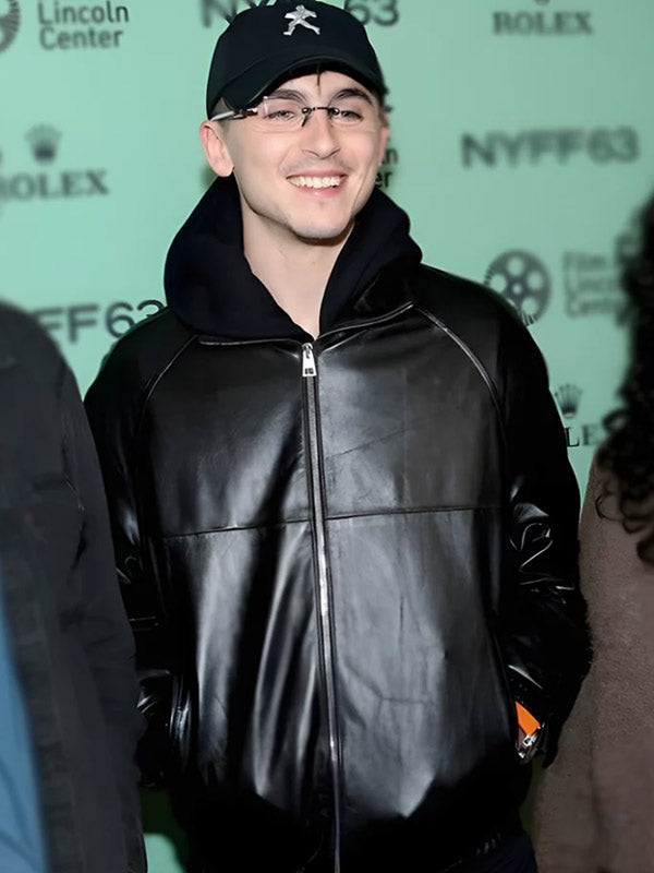Timothee Chalamet NYFF63 Black Jacket