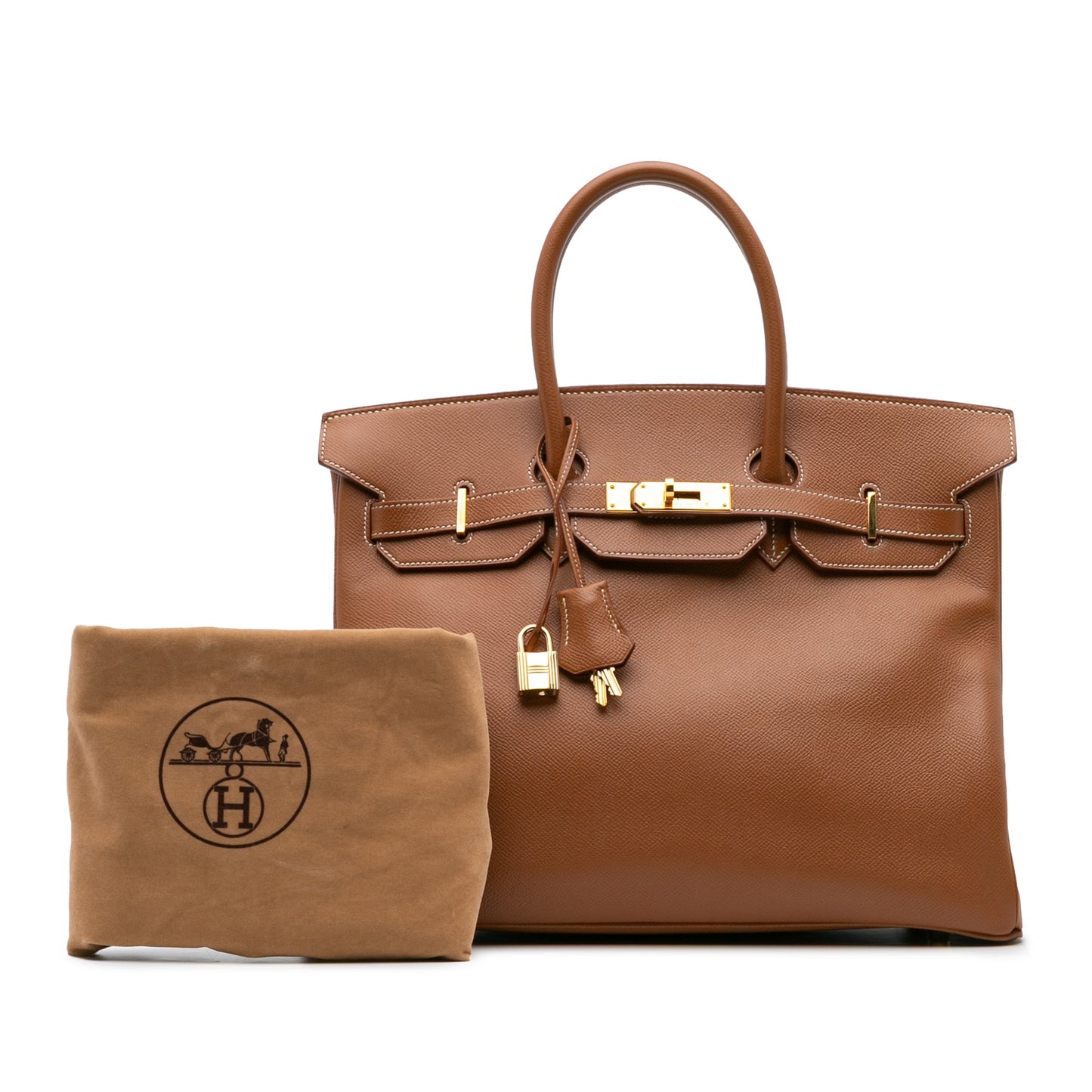Hermès Courchevel Birkin Retourne 35 Brown