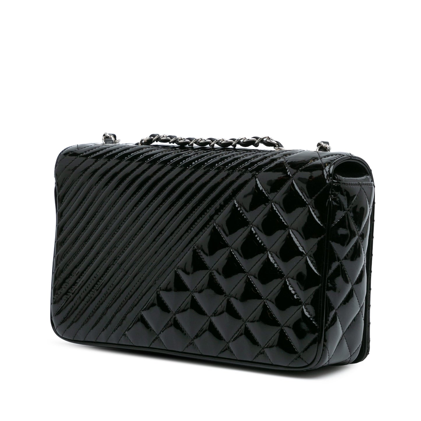 Chanel Medium Patent Coco Boy Flap Black