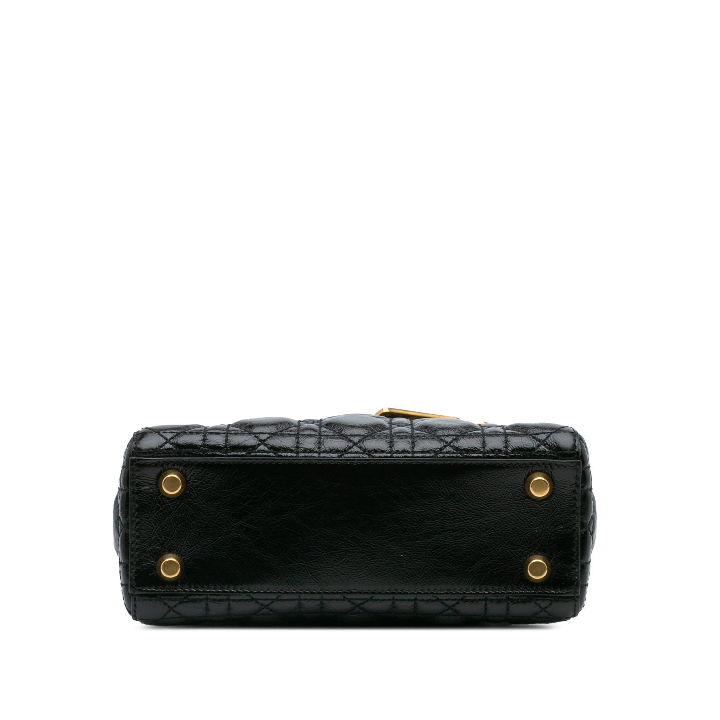 Dior Small Crinkled Patent Cannage My ABCDior Lady Dior Black