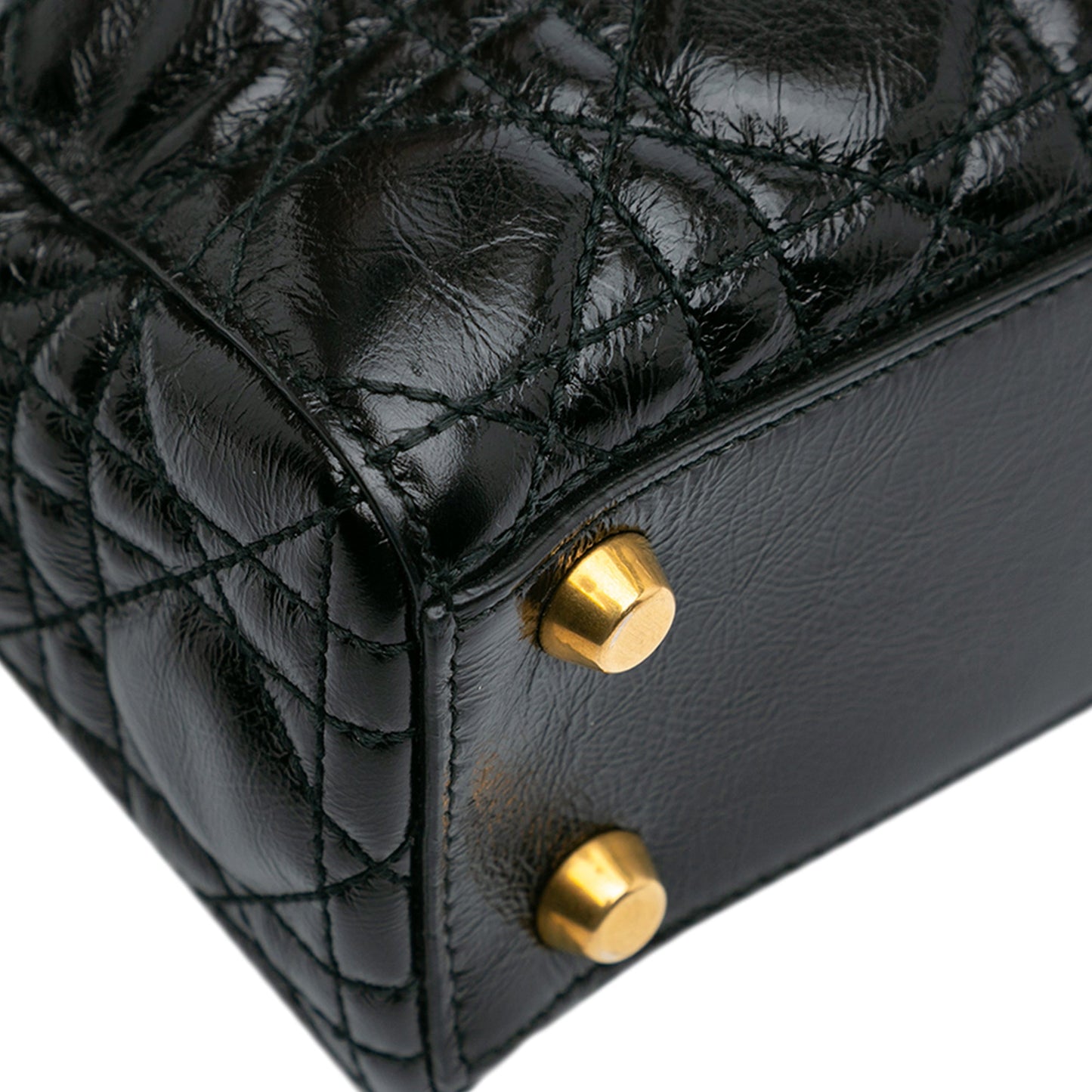 Dior Small Crinkled Patent Cannage My ABCDior Lady Dior Black