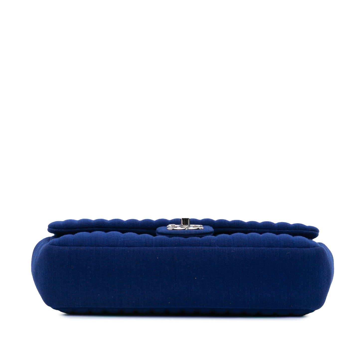 Chanel Medium Vertical Quilted Jersey Chain Flap Blue